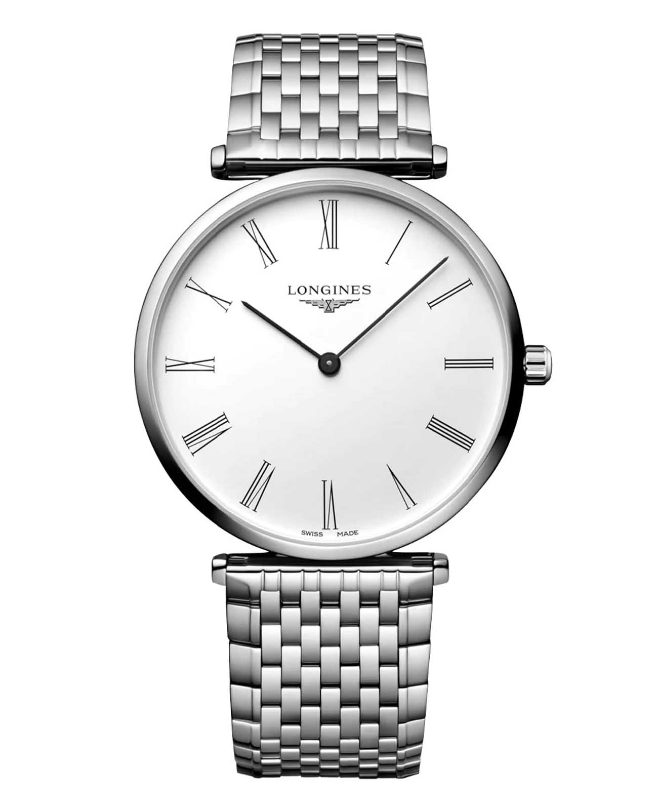 Longines Longines La Grande Classique L4.866.4.11.6  L48664116 кварцевые женские часы белый циферблат, браслет нержавеющая сталь — вид спереди