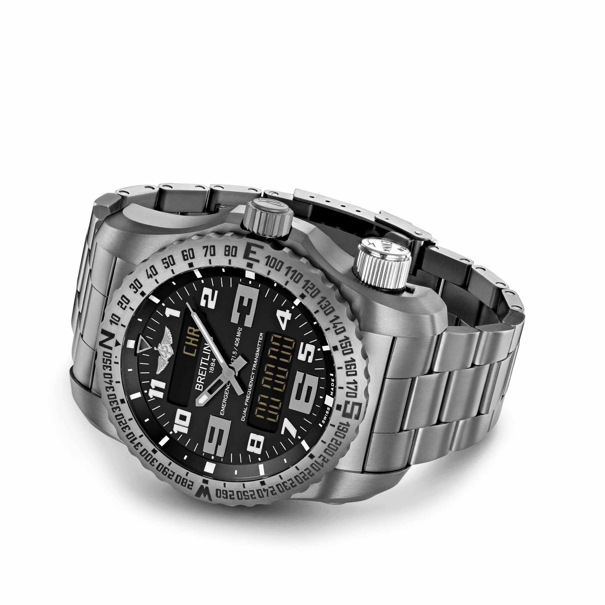Оригинальные часы Breitling Breitling Emergency E76325221B1E1 кварцевые калибр механизма  breitling 77 общий вид