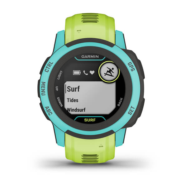Garmin Garmin Instinct 2s Surf Waikiki 010-02563-02 электронные мужские часы часы крупный план  циферблата