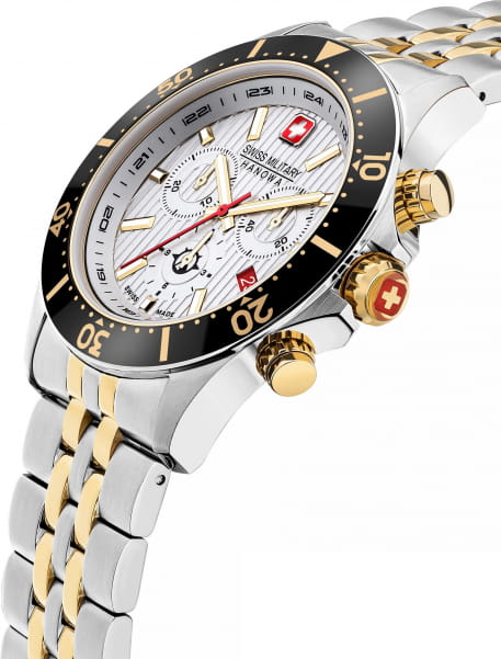 Swiss Military Hanowa Swiss Military Hanowa Flagship X Chrono SMWGI2100760 кварцевые мужские часы часы крупный план белый циферблата