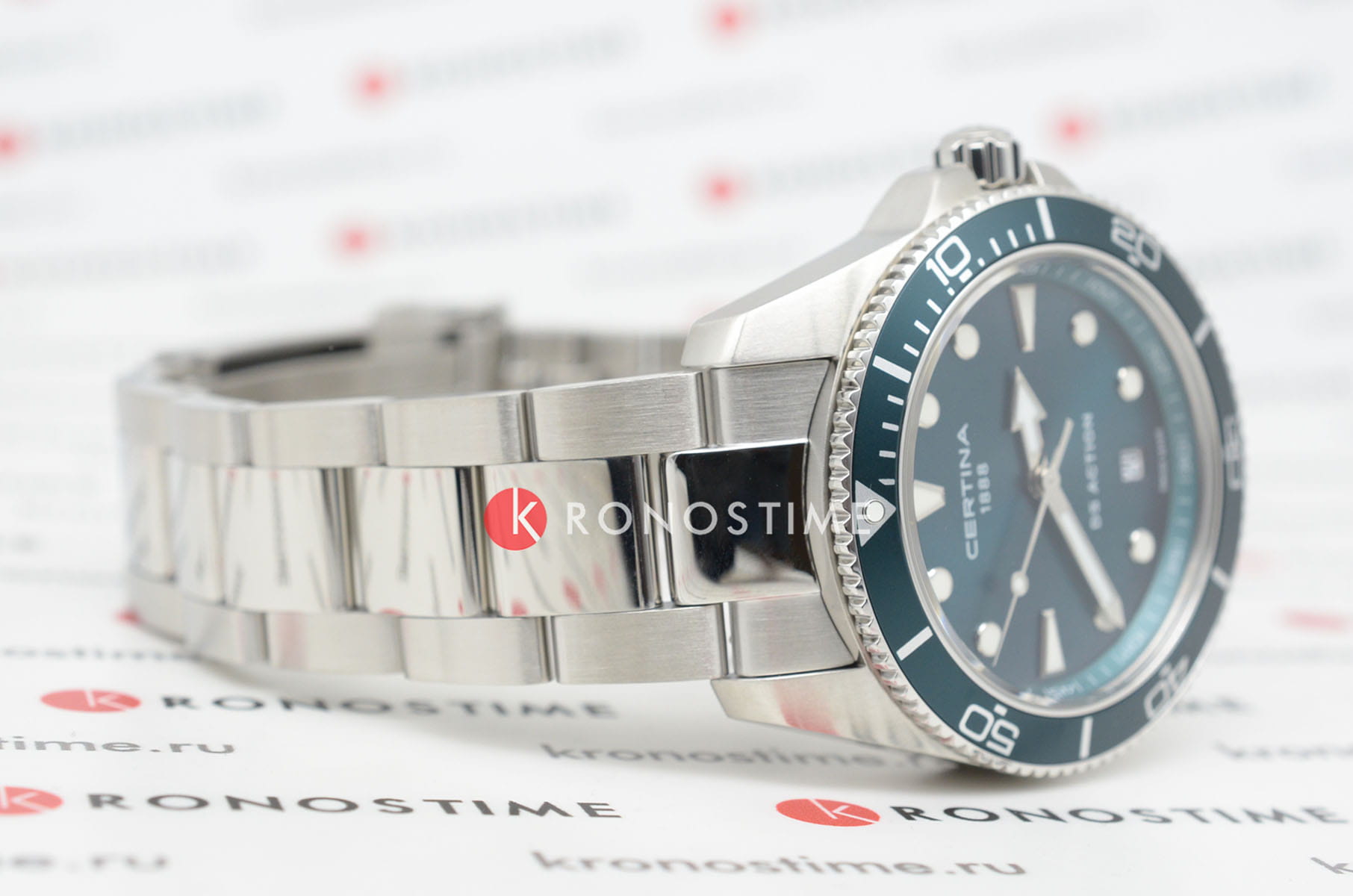 Certina Certina DS Action C048.410.11.091.00 мужские часы бирюзовый циферблат на запястье