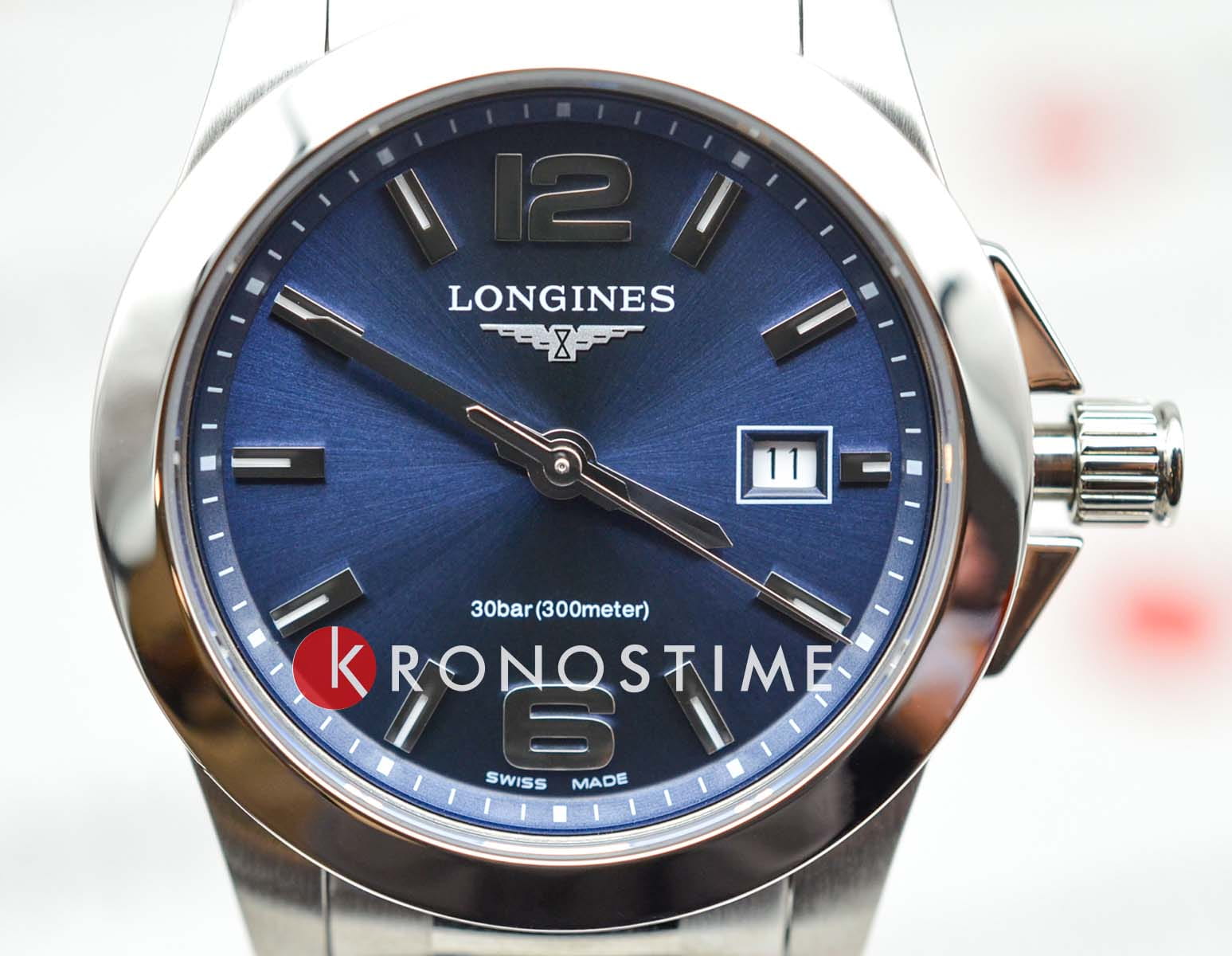 Longines Longines Conquest L3.376.4.96.6, conquest швейцария женские часы на браслете нержавеющая сталь боковой вид