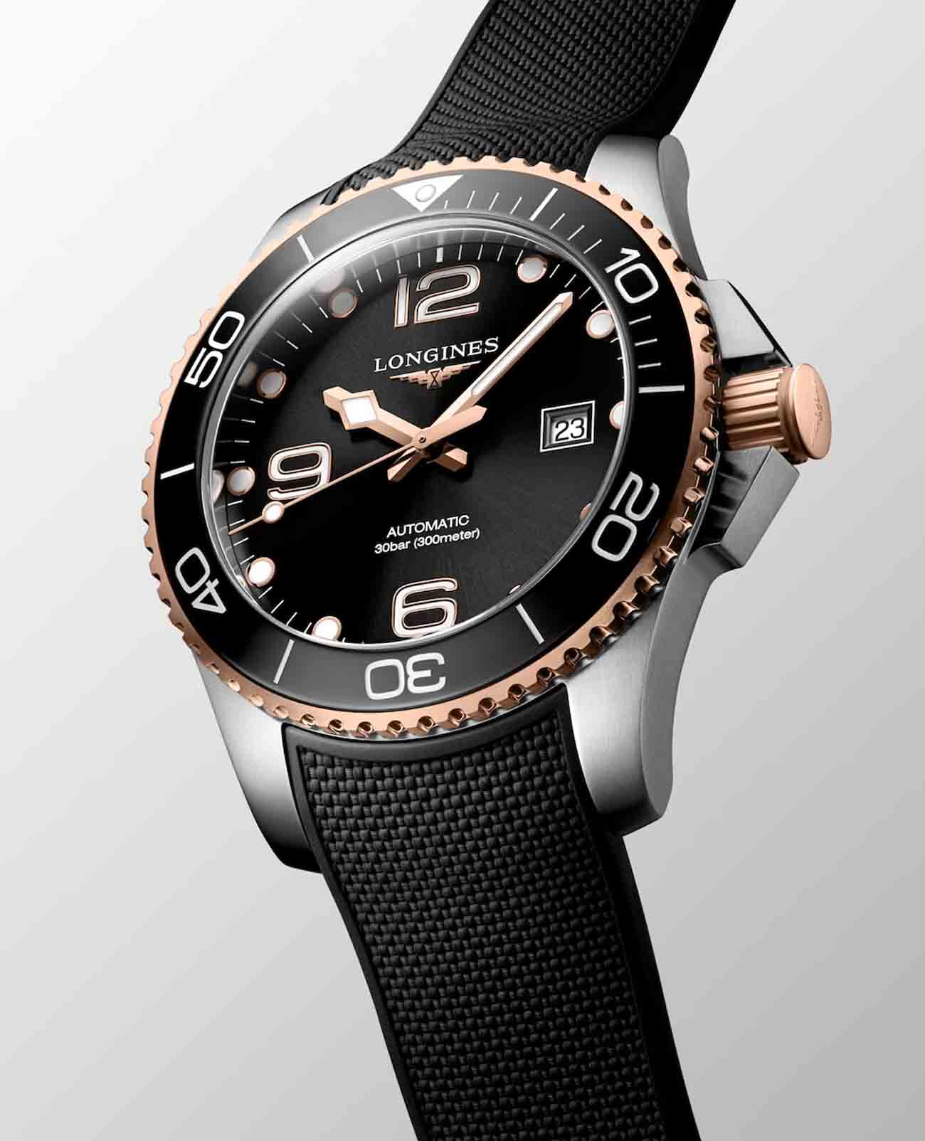 Оригинальные часы Longines Longines HydroConquest L3.782.3.58.9 механические калибр механизма l888 общий вид