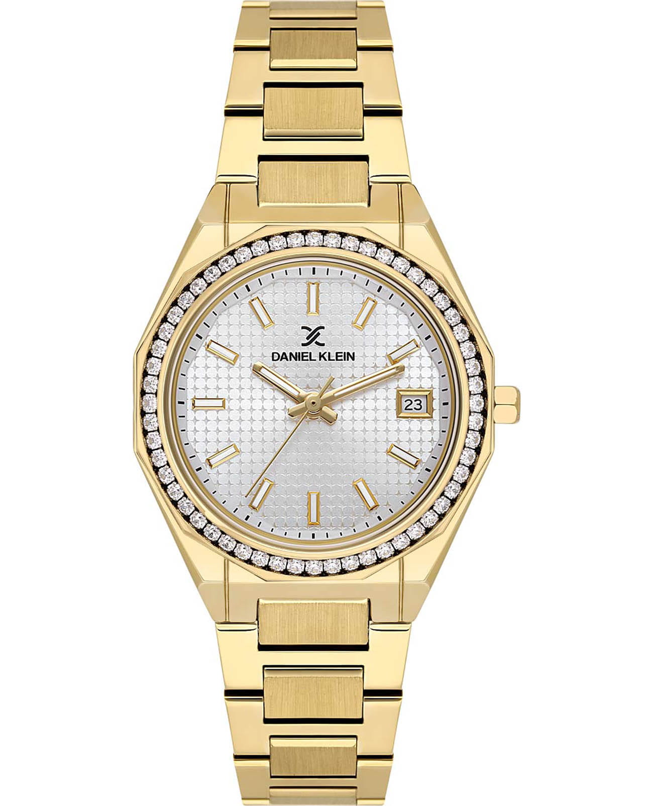 Daniel Klein Daniel Klein Premium DK.1.13716-5  DK.1.13716-5 кварцевые женские часы серебристый циферблат, браслет нержавеющая сталь с ip-покрытием — вид спереди