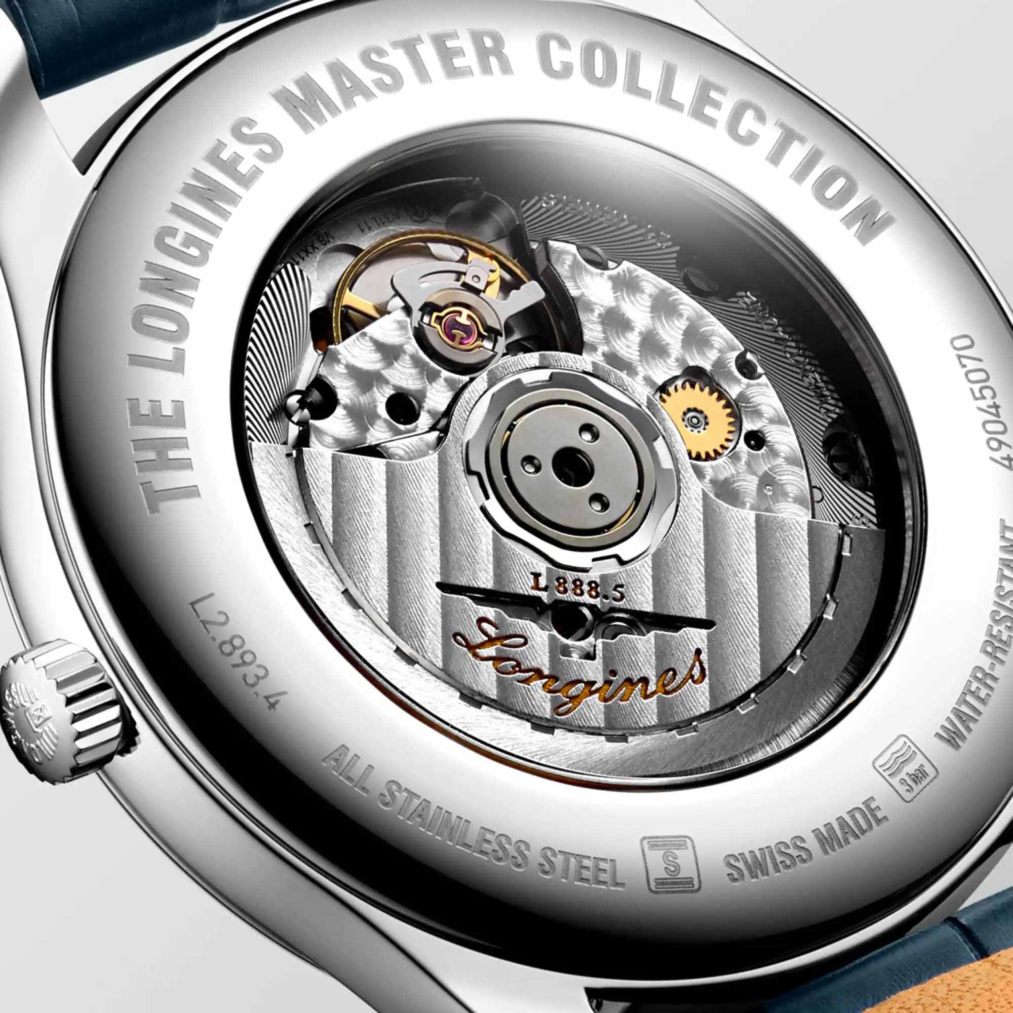 Longines Longines Master Collection L2.893.4.79.2 мужские часы серебристый циферблат на запястье