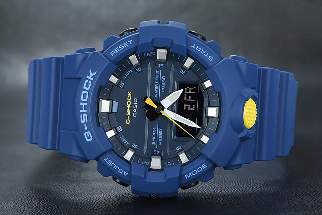 Casio GA-800SC-2A мужские часы застежка крупным планом