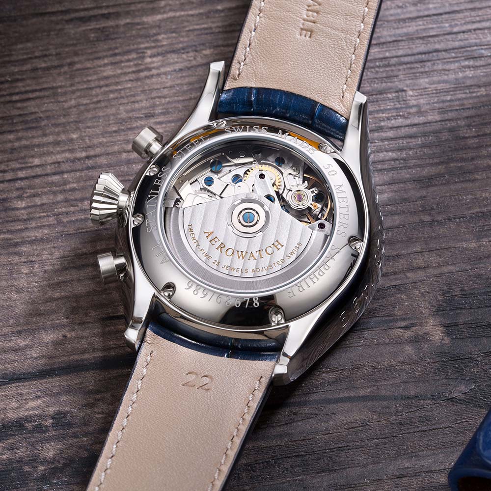 Aerowatch Aerowatch Les Grandes Classiques Moon Phase 69989 AA03 , наручные мужские часы фото под углом