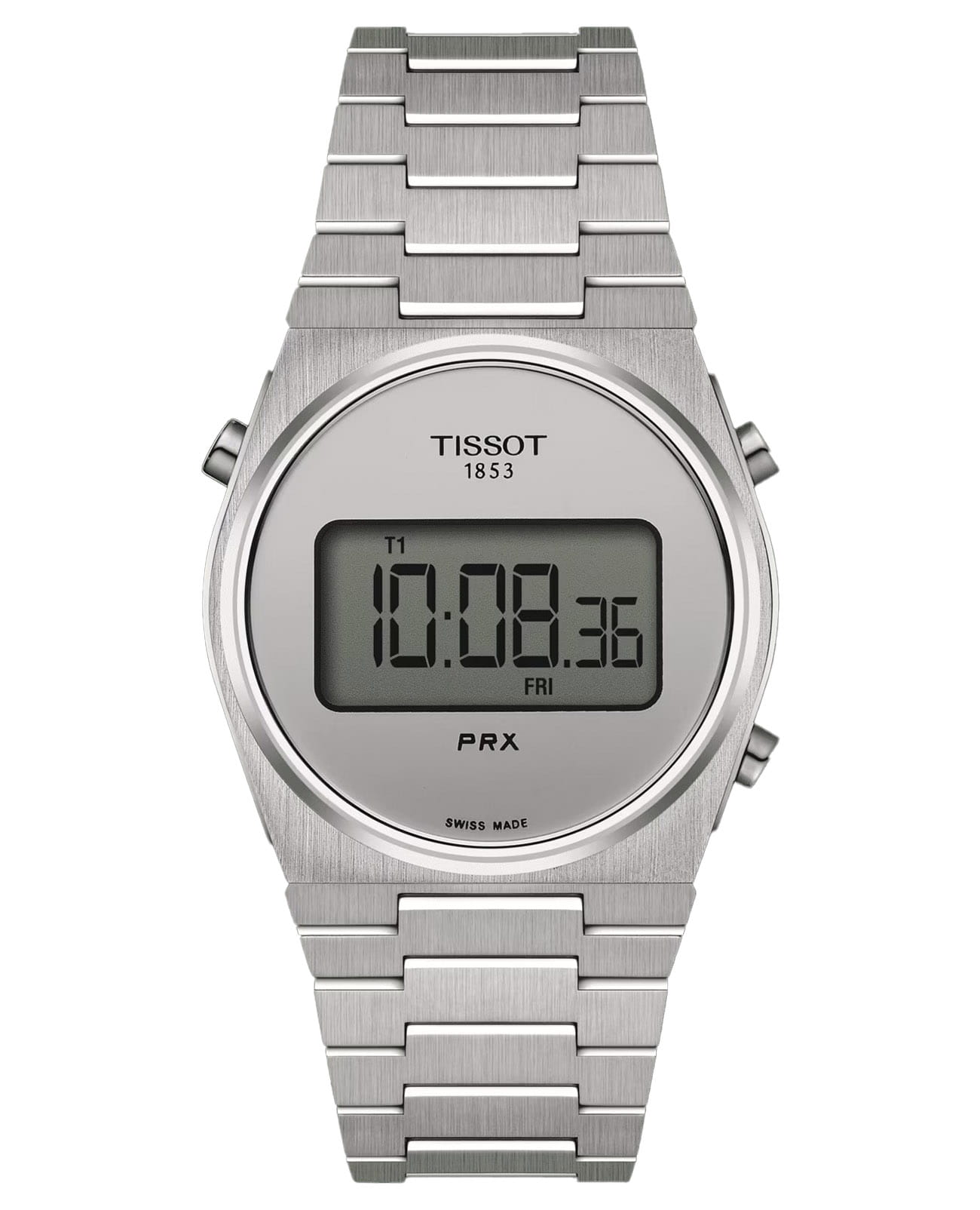 Tissot Tissot PRX Digital T137.263.11.030.00  T1372631103000 кварцевые мужские часы  циферблат, браслет нержавеющая сталь — вид спереди