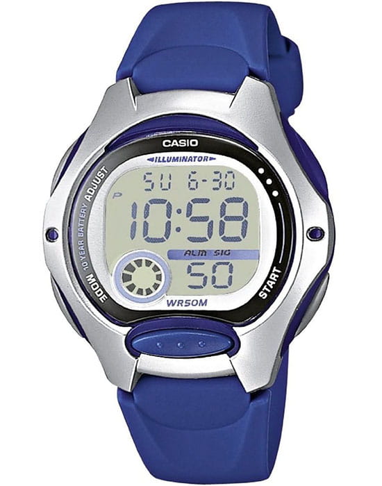 Casio Casio Collection LW-200-2AVDF (LW-200-2A)  LW-200-2AVEG кварцевые женские часы серый циферблат, браслет пластик — вид спереди