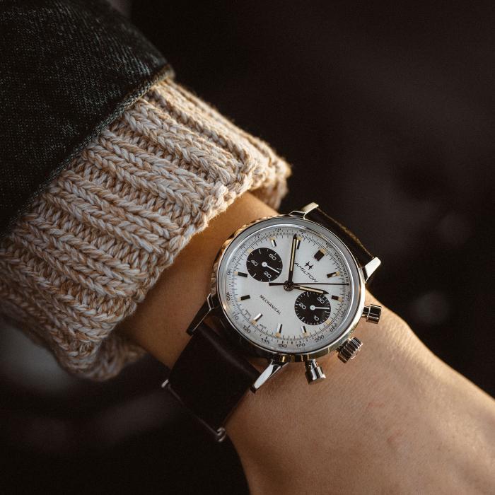 Hamilton H38429710 мужские часы застежка крупным планом