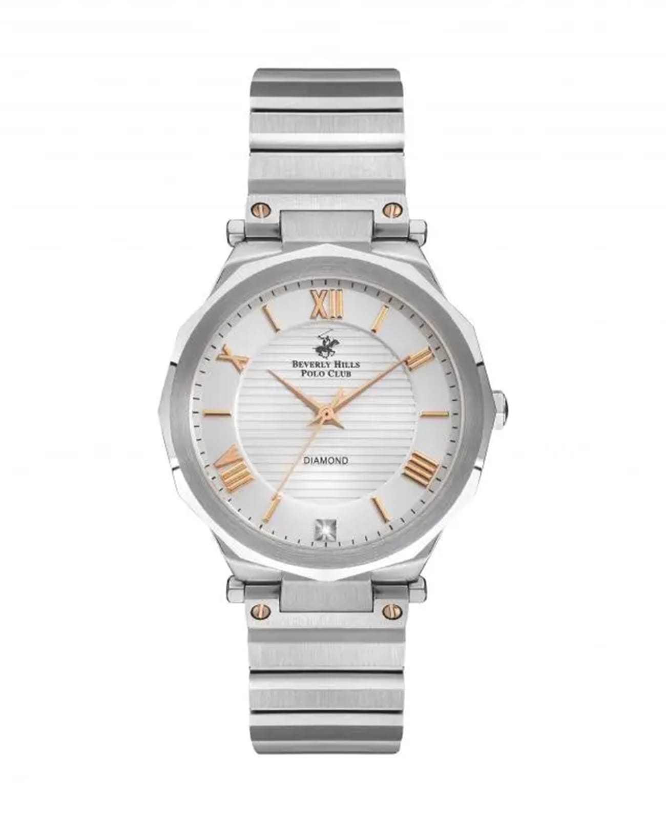 Beverly Hills Polo Club Beverly Hills Polo Club BP3264X.330  BP3264X.330 кварцевые женские часы белый циферблат, браслет сталь с ip покрытием — вид спереди