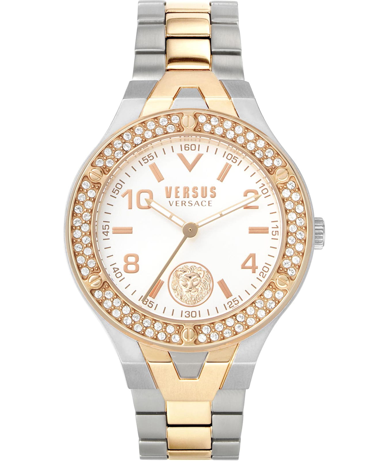 Versus Versace VSPVO0620  VSPVO0620 кварцевые женские часы белый циферблат, браслет нержавеющая сталь — вид спереди