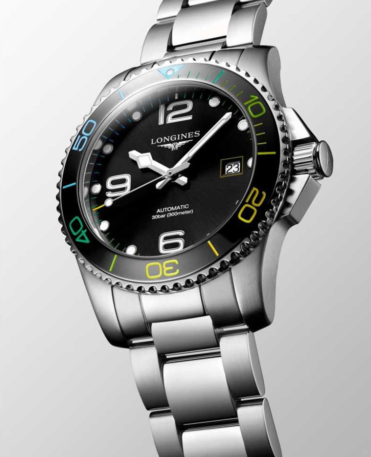 Longines Longines HydroConquest L3.781.4.59.6 , наручные мужские часы фото под углом