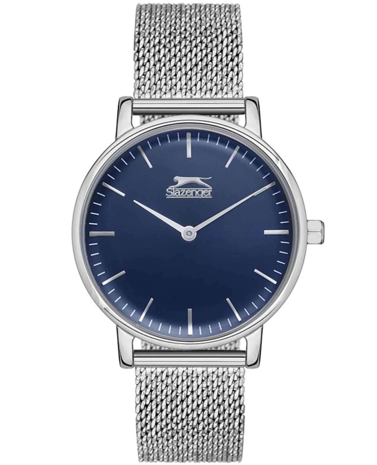 Slazenger Slazenger SL.09.2119.3.05  SL.09.2119.3.05 кварцевые женские часы синий циферблат, браслет суперметалл — вид спереди