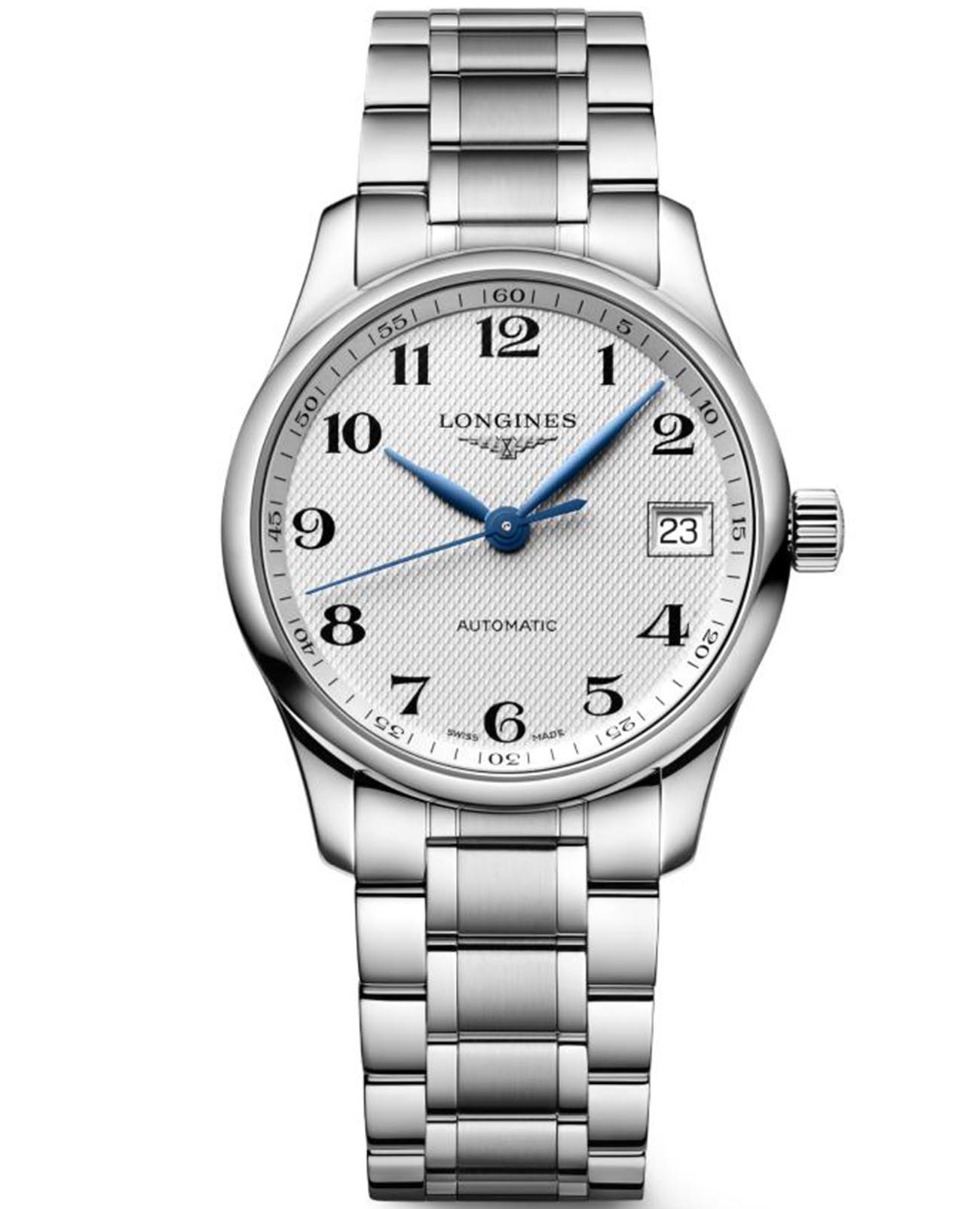 Longines Longines Master Collection L2.357.4.78.6  L23574786 механические женские часы белый циферблат, браслет нержавеющая сталь — вид спереди