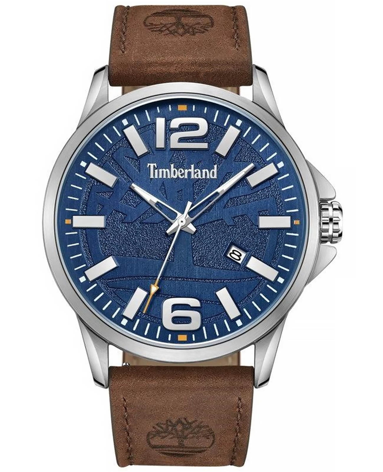 Timberland Timberland Bernardston TDWGB0011601  TDWGB0011601 кварцевые мужские часы синий циферблат, браслет кожаный — вид спереди