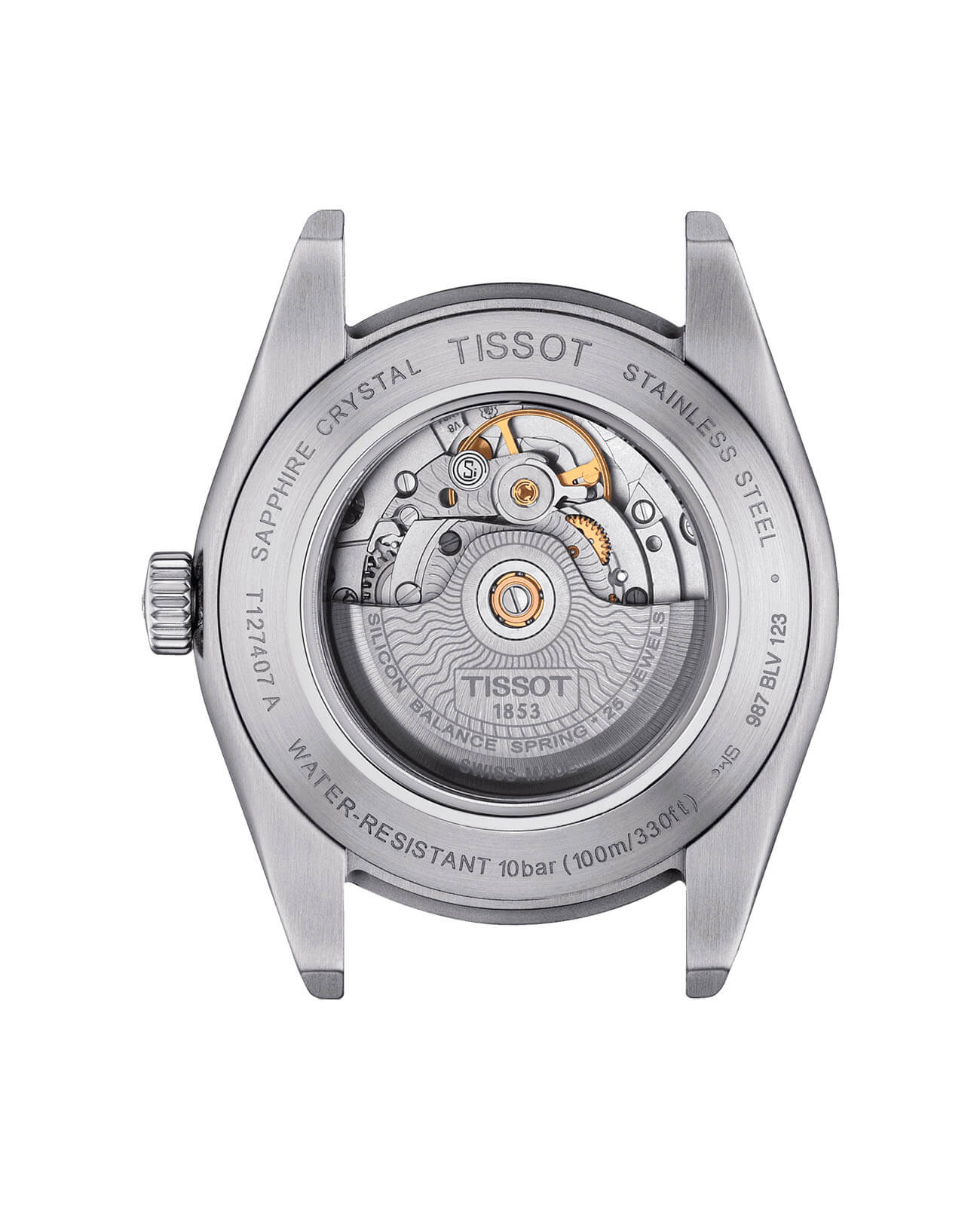 Оригинальные часы Tissot Tissot Gentleman Powermatic 80 Silicium T127.407.16.031.00 механические калибр механизма c07.811 общий вид