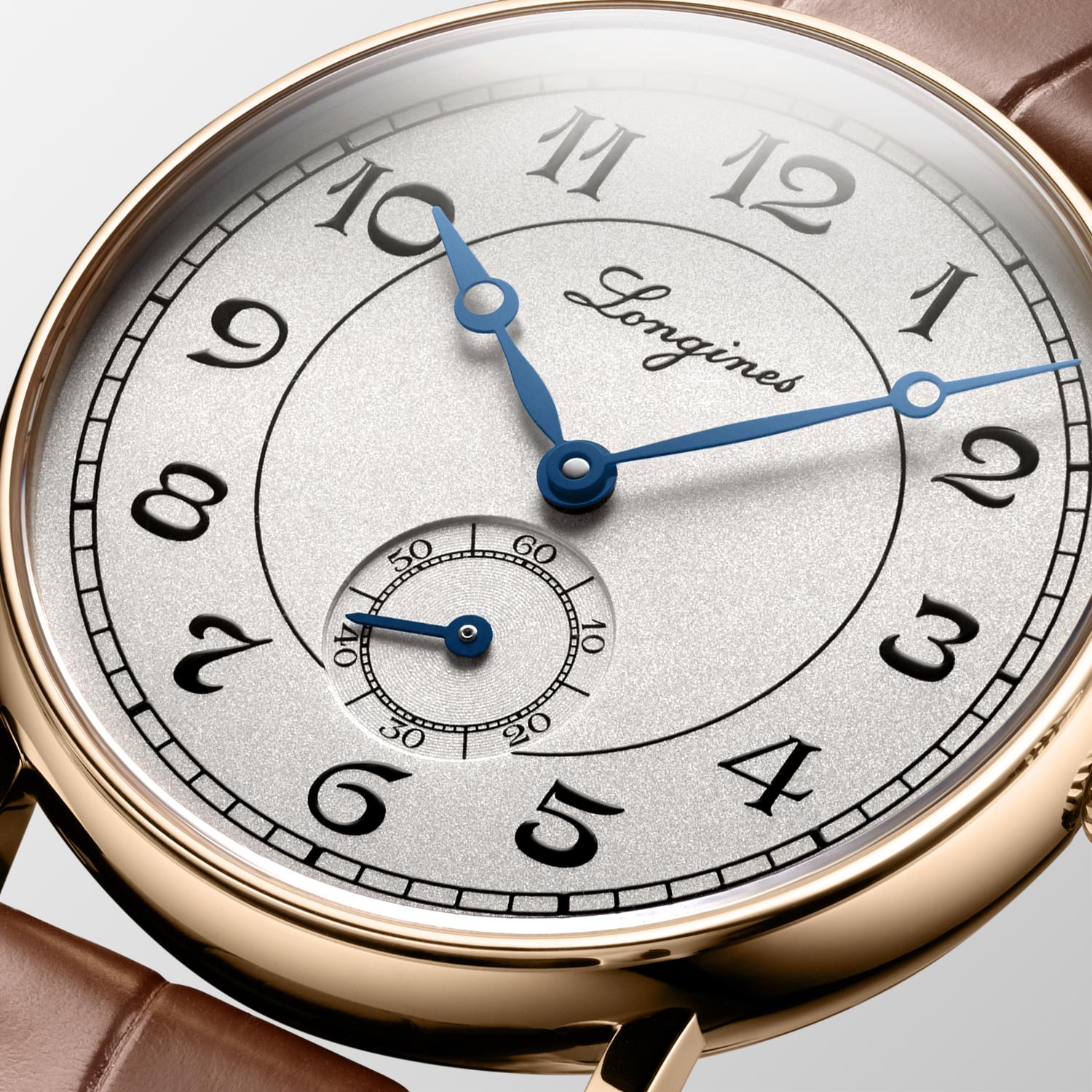 Longines Longines Heritage L4.767.8.73.2, heritage швейцария мужские часы на браслете кожаный боковой вид