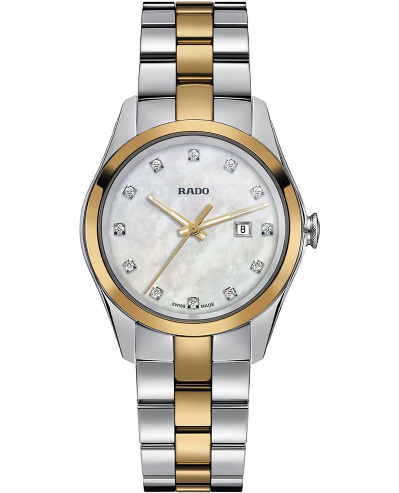 Rado Rado Hyperchrome Automatic R32975902  R32975902 кварцевые женские часы перламутровый циферблат, браслет сталь + ceramos™ — вид спереди