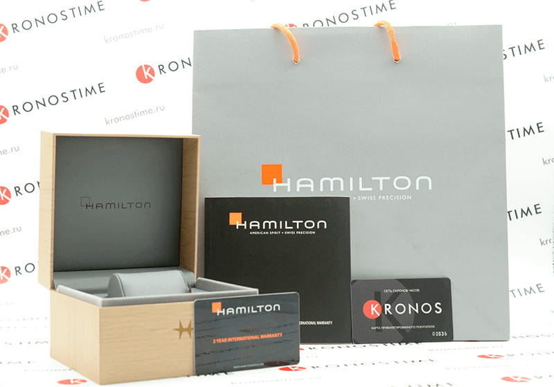 Hamilton Hamilton American Classic Intra-Matic Chronograph H H38429710  — детали корпуса и кожаный