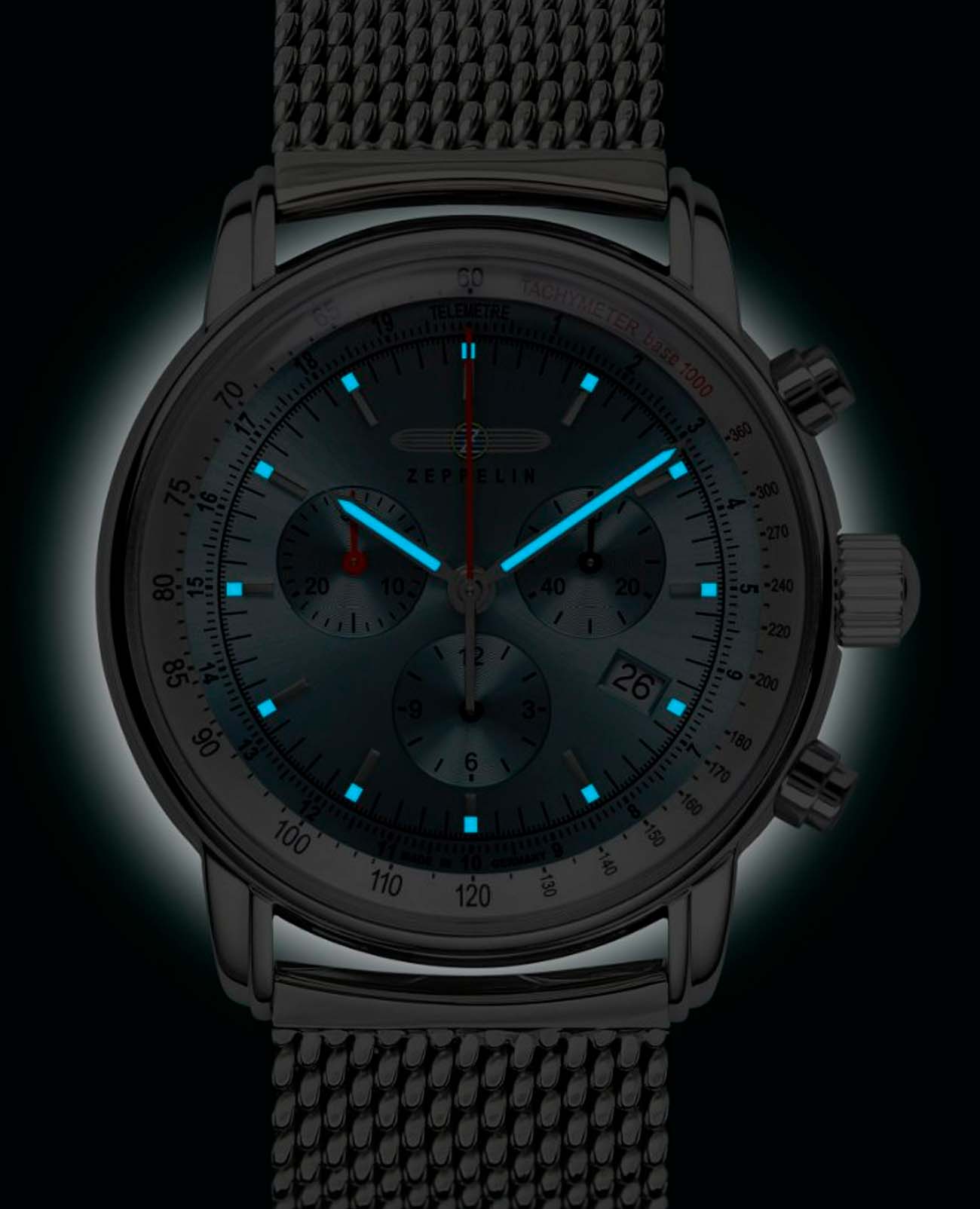 Оригинальные часы Zeppelin Zeppelin LZ14 Marine 8886M3 кварцевые калибр механизма ronda 5030d общий вид