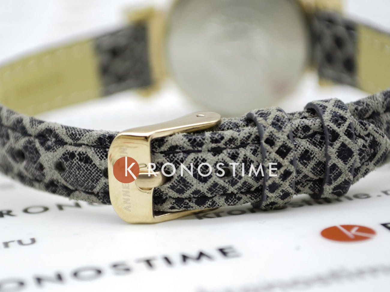 Anne Klein Anne Klein Leather 2246RGSN кварцевые женские часы часы крупный план черный циферблата