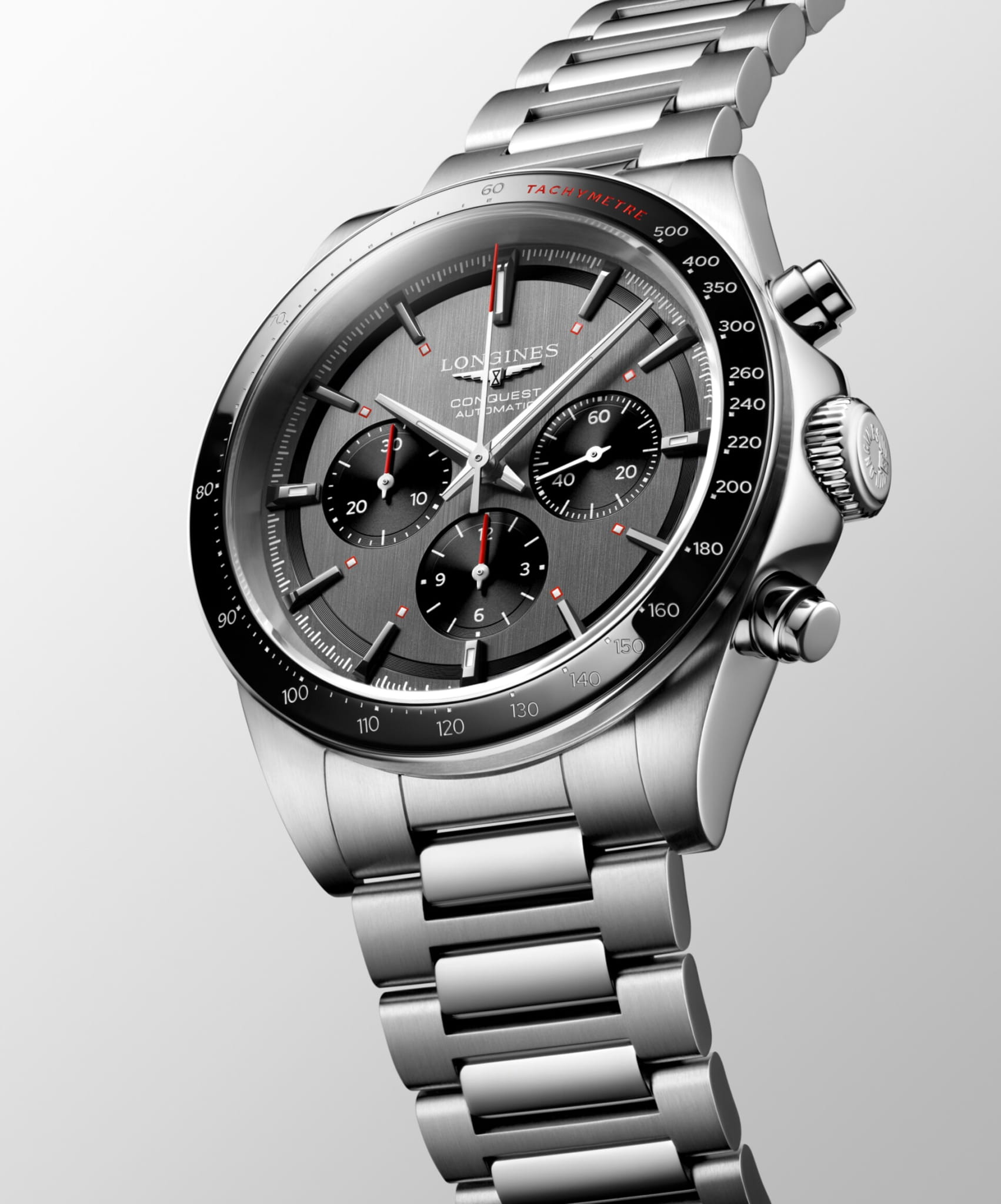 Longines Longines Conquest L3.836.4.52.9 , наручные мужские часы фото под углом