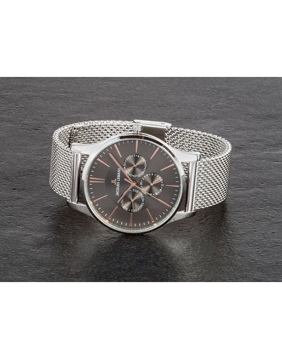 Jacques Lemans 1-1951H мужские часы застежка крупным планом