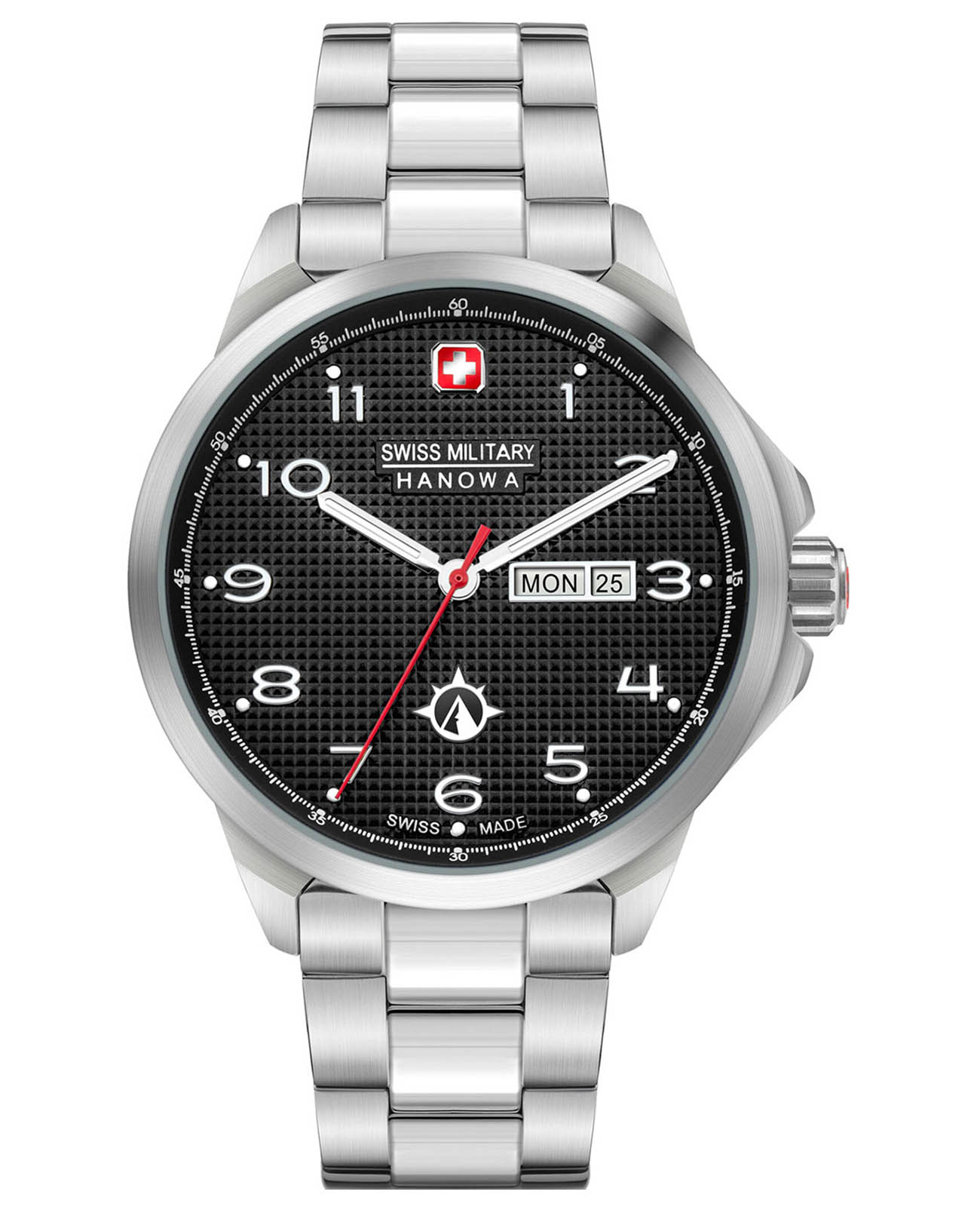 Swiss Military Hanowa Swiss Military Hanowa SMWGH2100303  SMWGH2100303 кварцевые мужские часы белый циферблат, браслет нержавеющая сталь — вид спереди