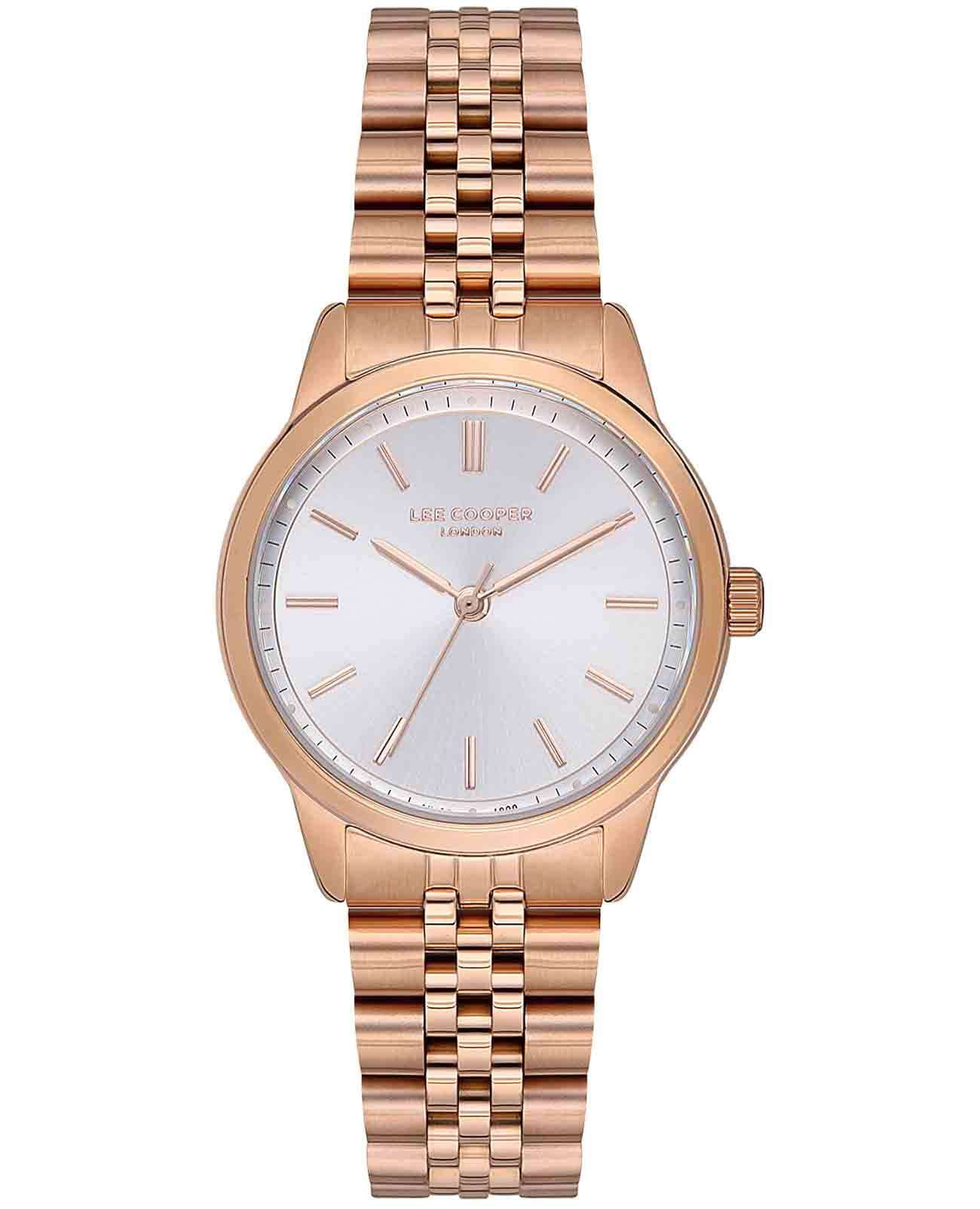 Lee Cooper Lee Cooper LC07144.430  LC07144.430 кварцевые женские часы серебристый циферблат, браслет нержавеющая сталь с ip-покрытием — вид спереди
