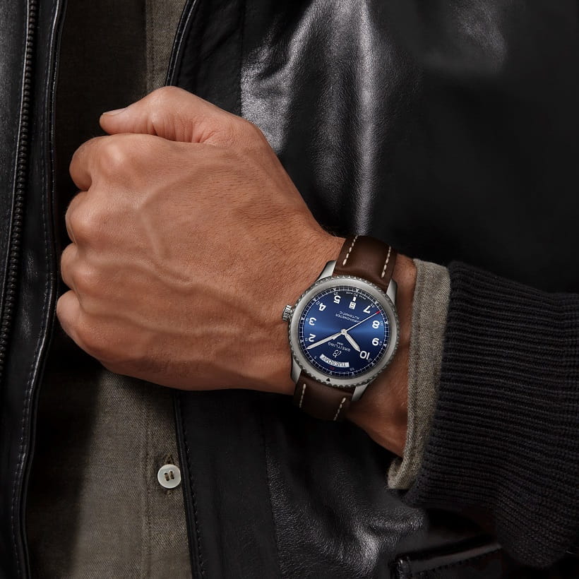 Breitling Breitling Aviator 8 Automatic Day & Date 41 A45330101C1X6 мужские часы синий циферблат на запястье