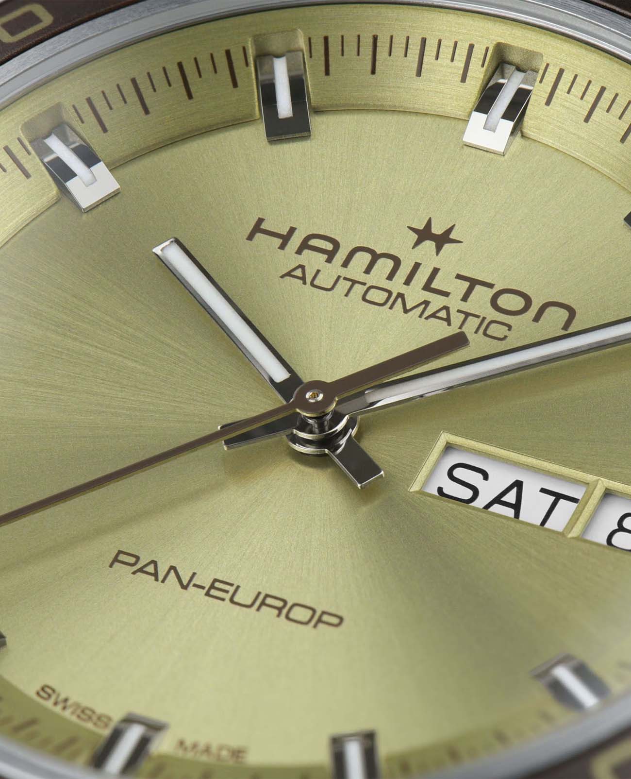Оригинальные часы Hamilton Hamilton American Classic Pan Europ Day Date Auto H35445860 механические калибр механизма h-30 общий вид