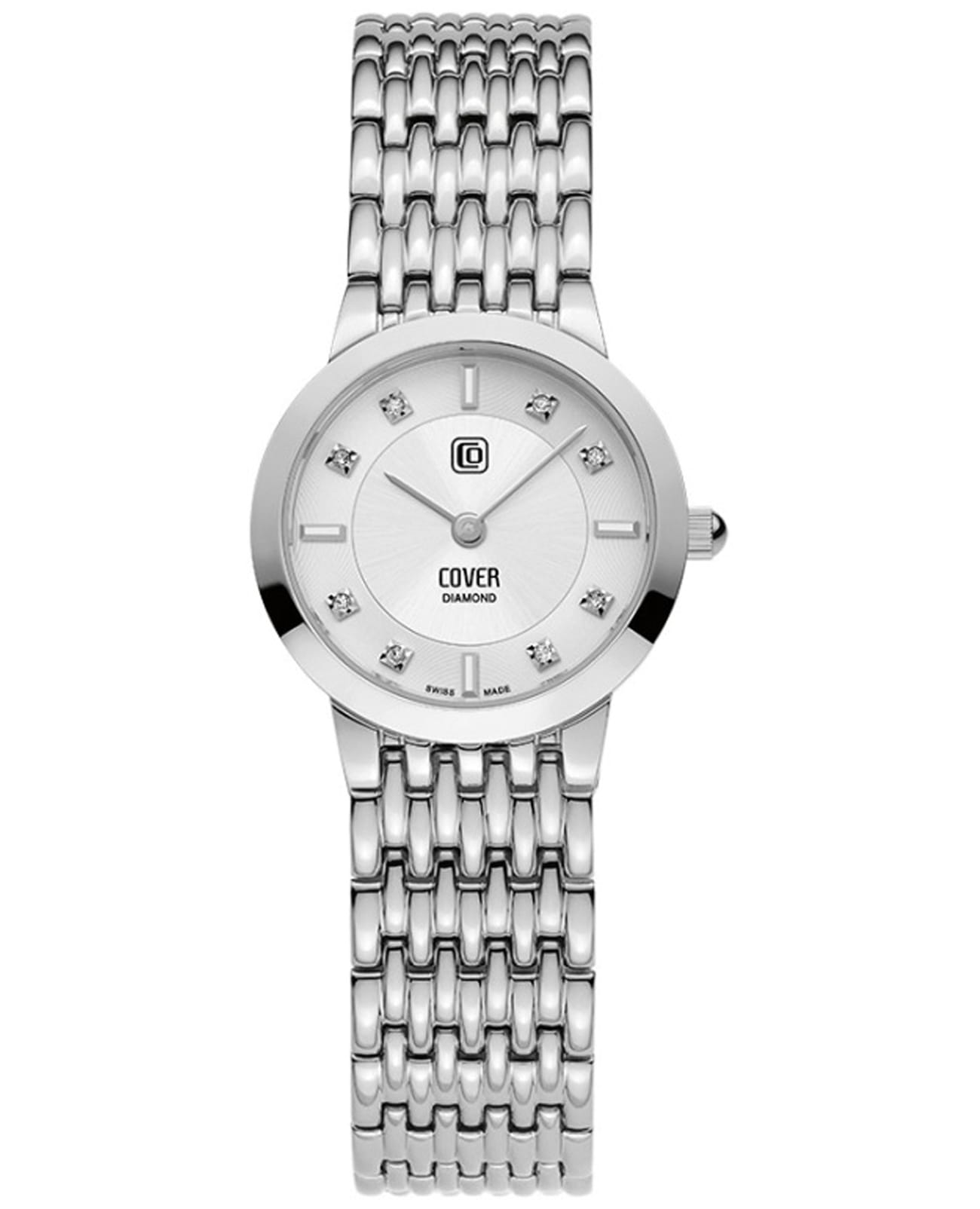 Cover Cover Langham CO125.20  CO125.20 кварцевые женские часы белый циферблат, браслет нержавеющая сталь — вид спереди