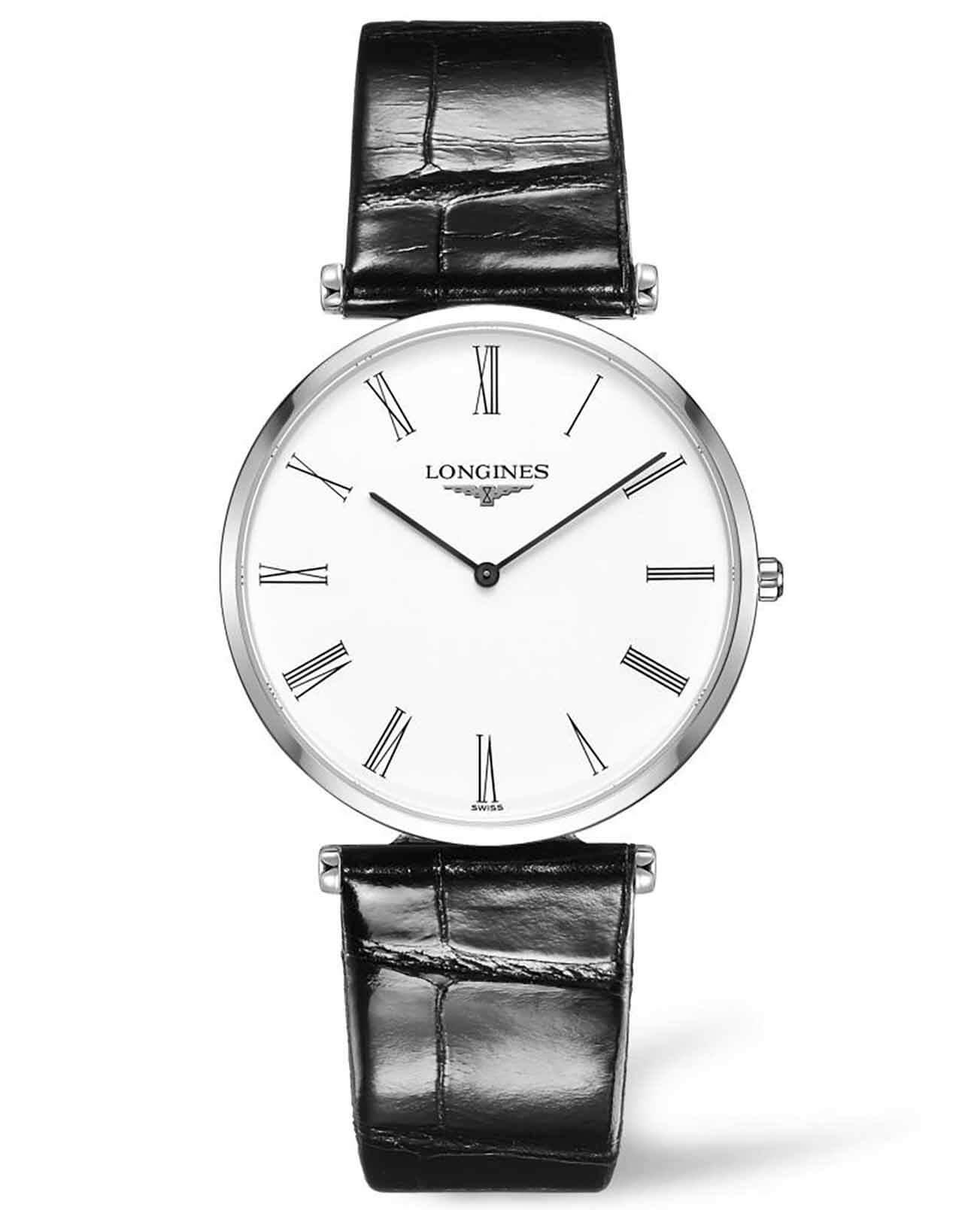 Longines Longines La Grande Classique  L4.766.4.11.2  L47664112 кварцевые женские часы белый циферблат, браслет кожаный — вид спереди