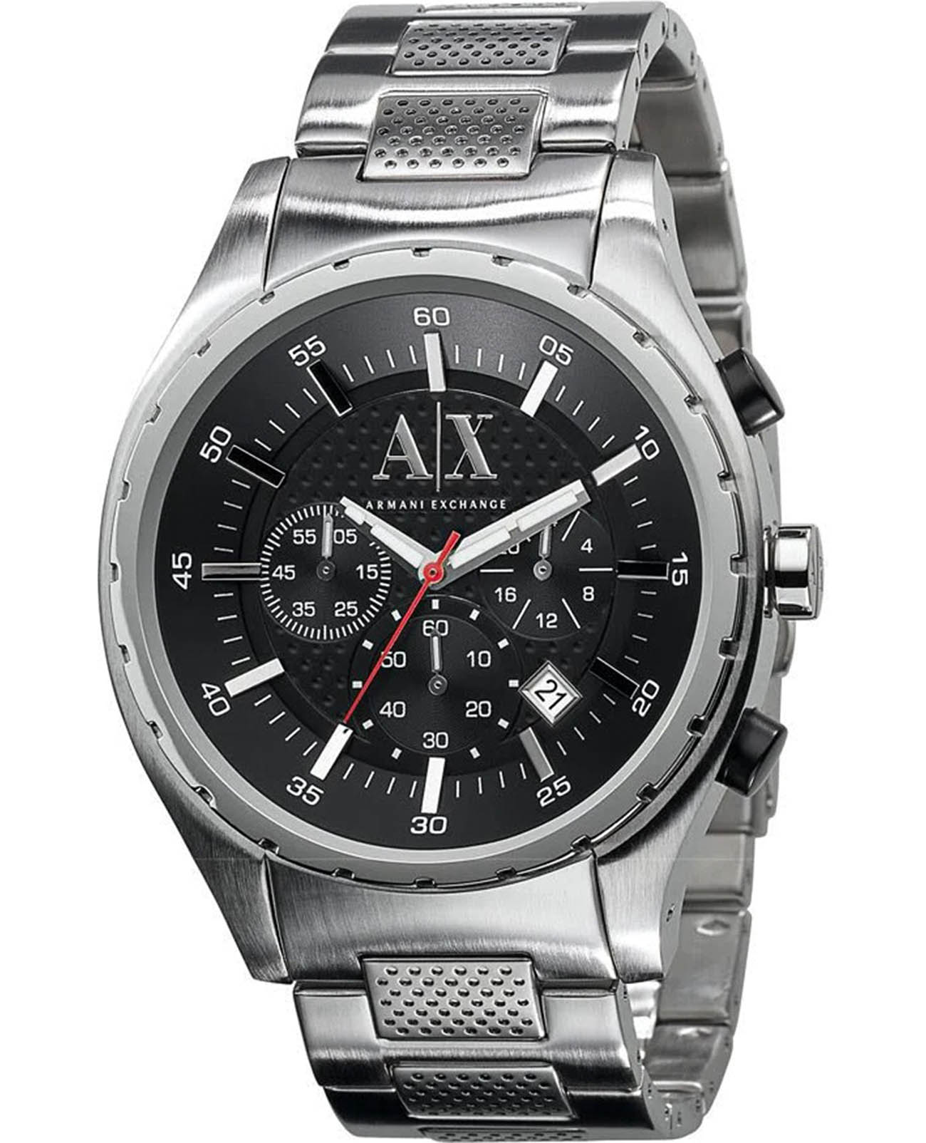 Armani Exchange Armani Exchange Miami AX1057  AX1057 кварцевые мужские часы черный циферблат, браслет нержавеющая сталь — вид спереди