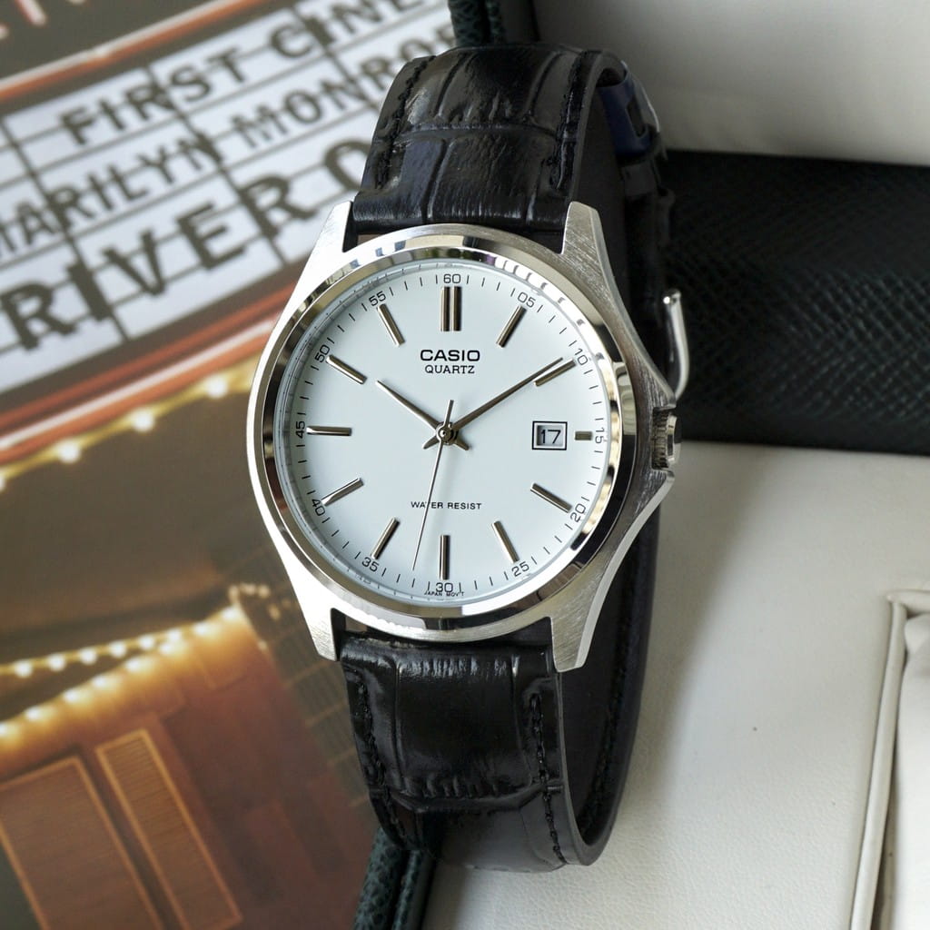 Casio Casio LTP-1183E-7A, ltp япония женские часы на браслете кожаный боковой вид