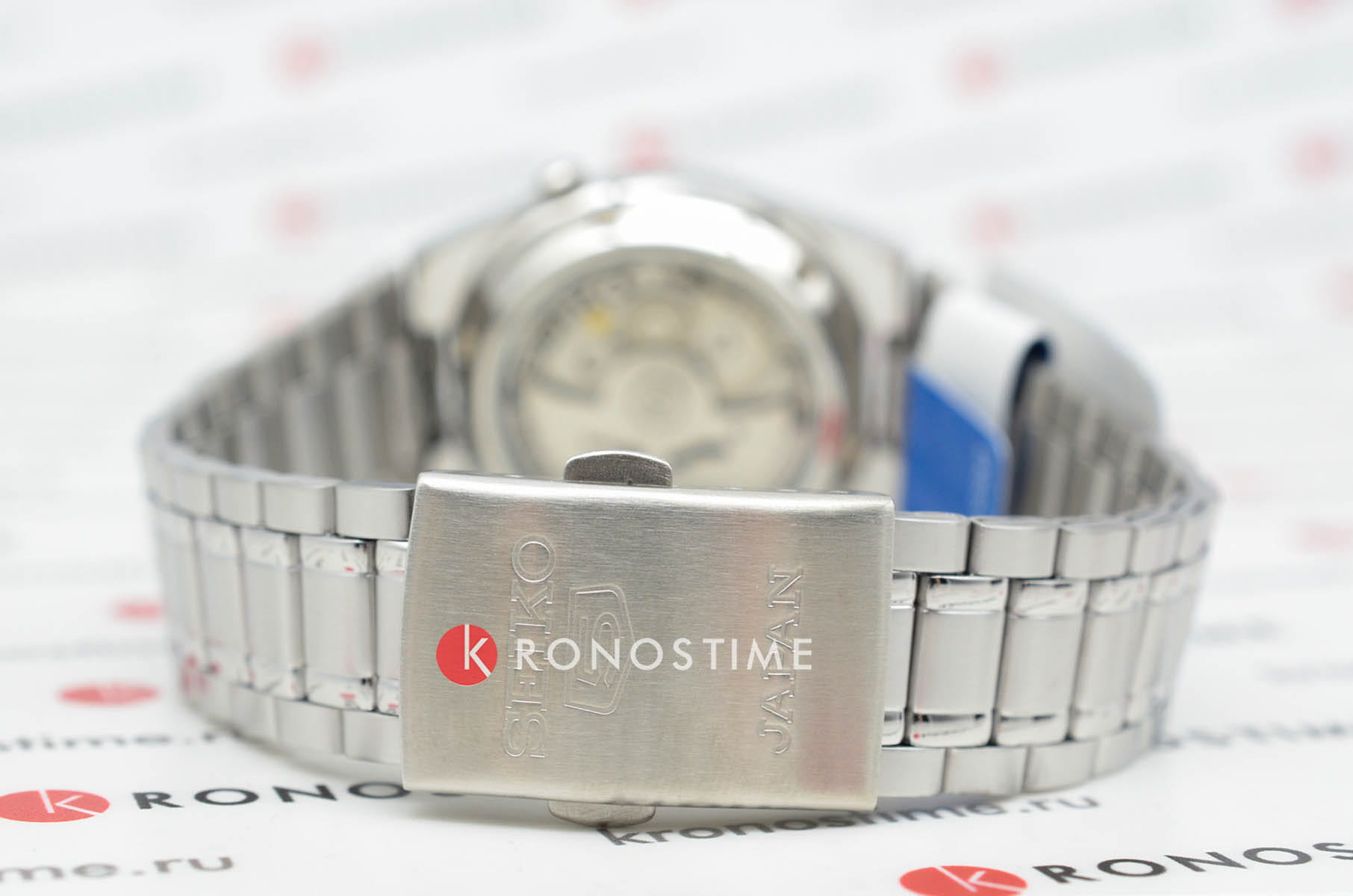 Seiko Seiko 5 Regular SNK063J5 механические мужские часы часы крупный план синий циферблата