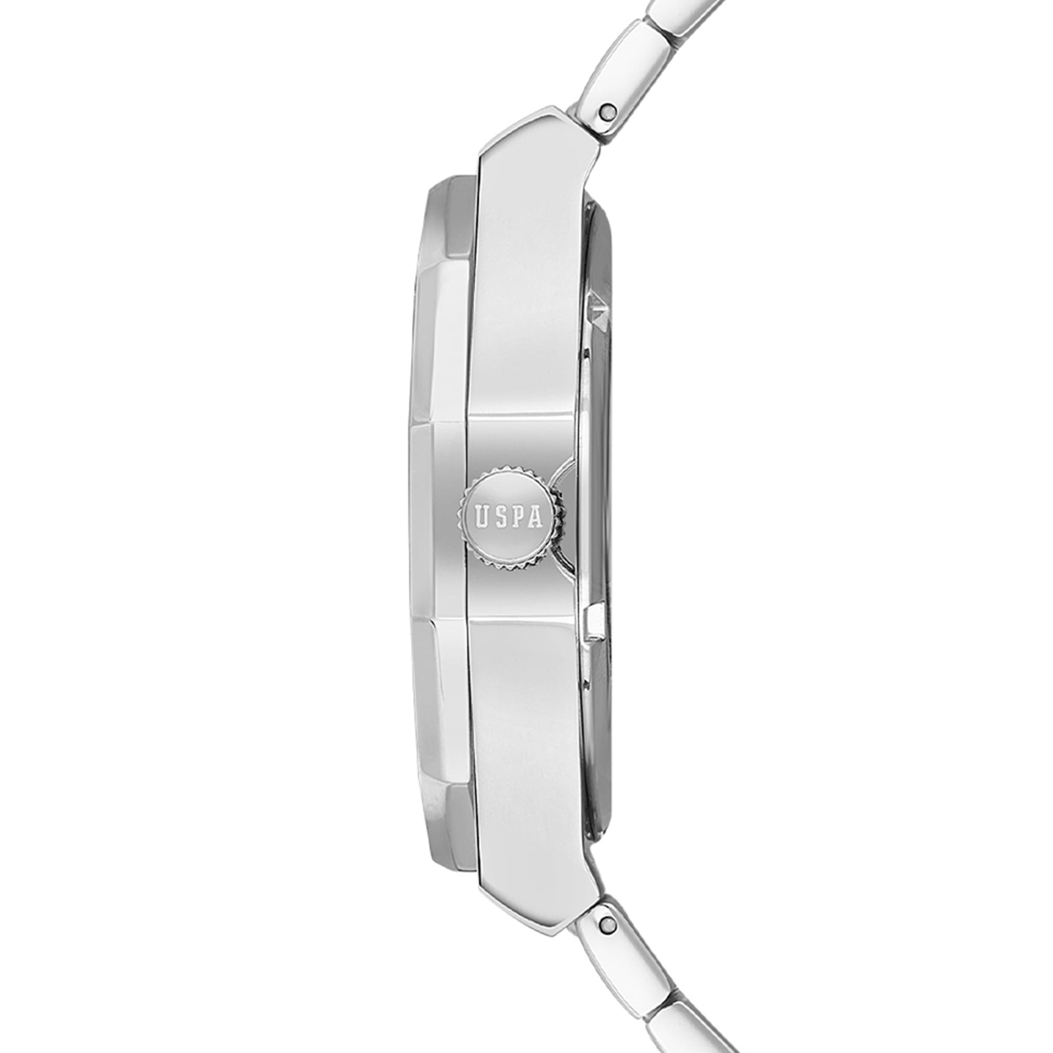 U.S. Polo Assn. U.S. Polo Assn. USPA1085-03,  сша мужские часы на браслете нержавеющая сталь боковой вид