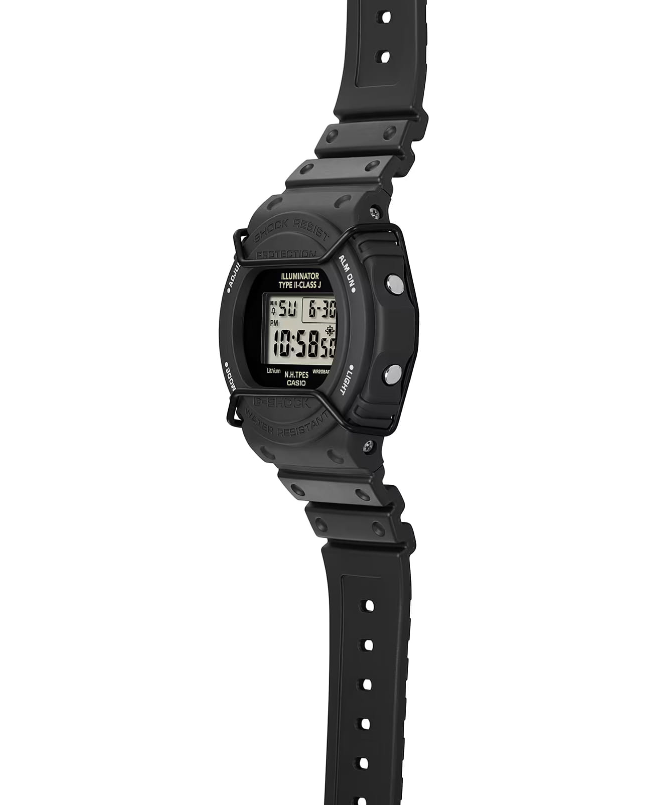 Casio Casio G-Shock DW-5700NH-1 электронные мужские часы часы крупный план  циферблата