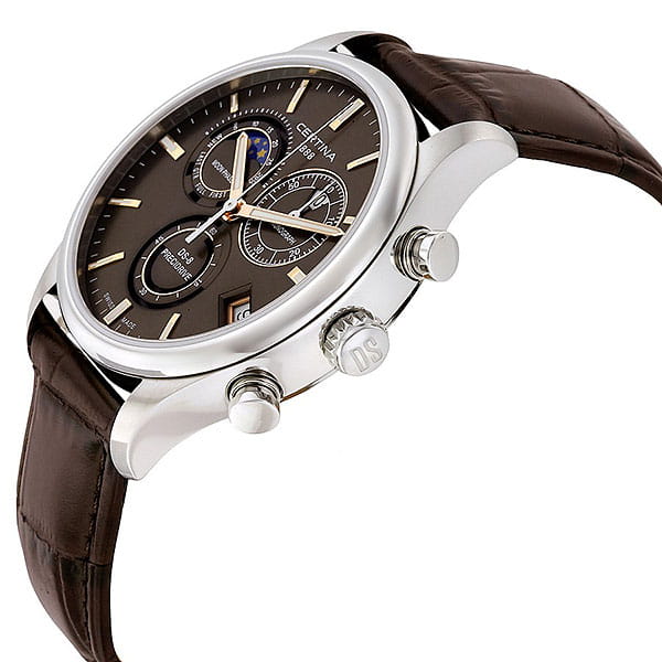 Certina Certina DS-8 Chronograph Moon Phase C033.450.16.081.00, sport швейцария мужские часы на браслете кожаный боковой вид