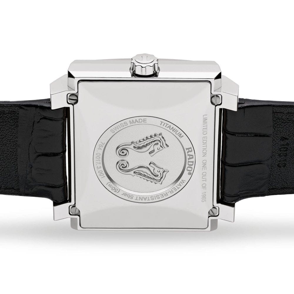 Rado Rado Diamaster R33017155, diamaster швейцария мужские часы на браслете кожаный боковой вид