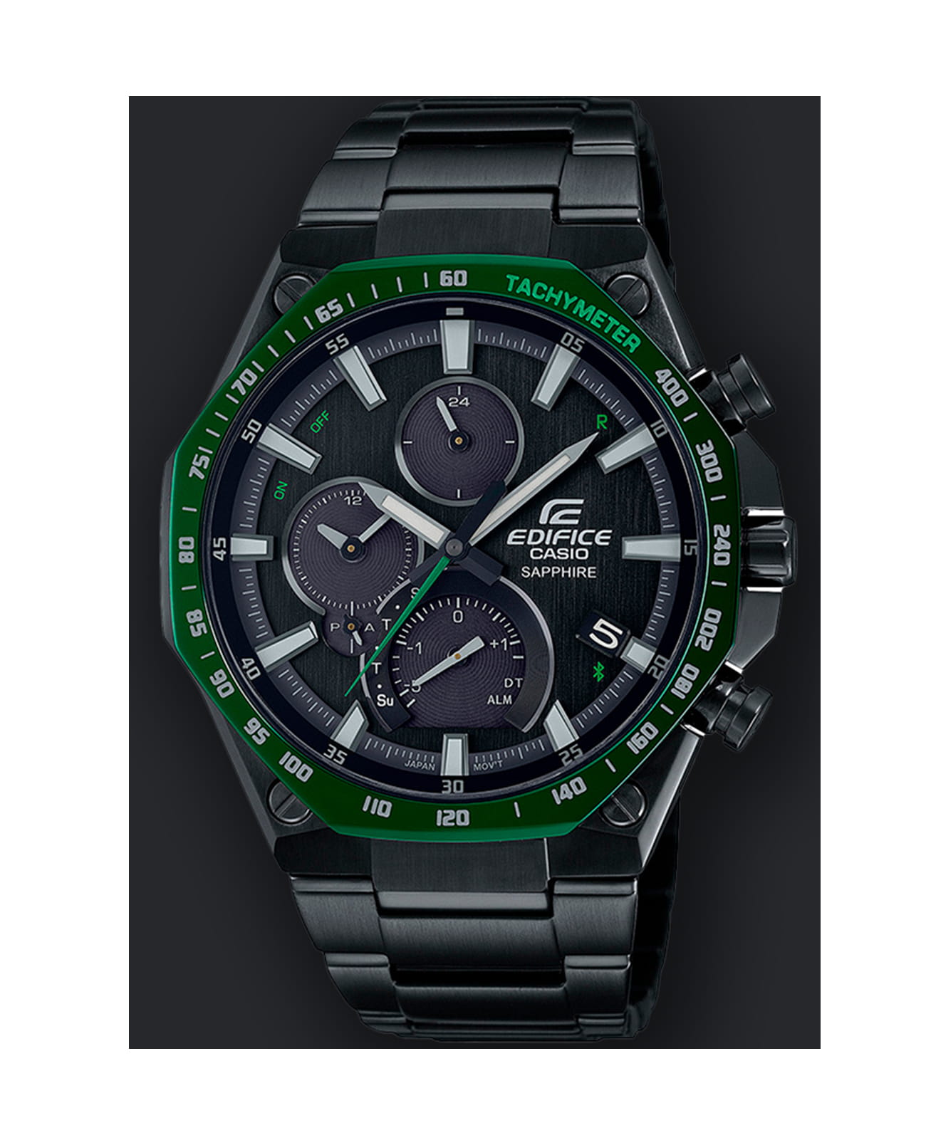 Casio Casio Edifice EQB-1100XDC-1A кварцевые мужские часы часы крупный план черный циферблата