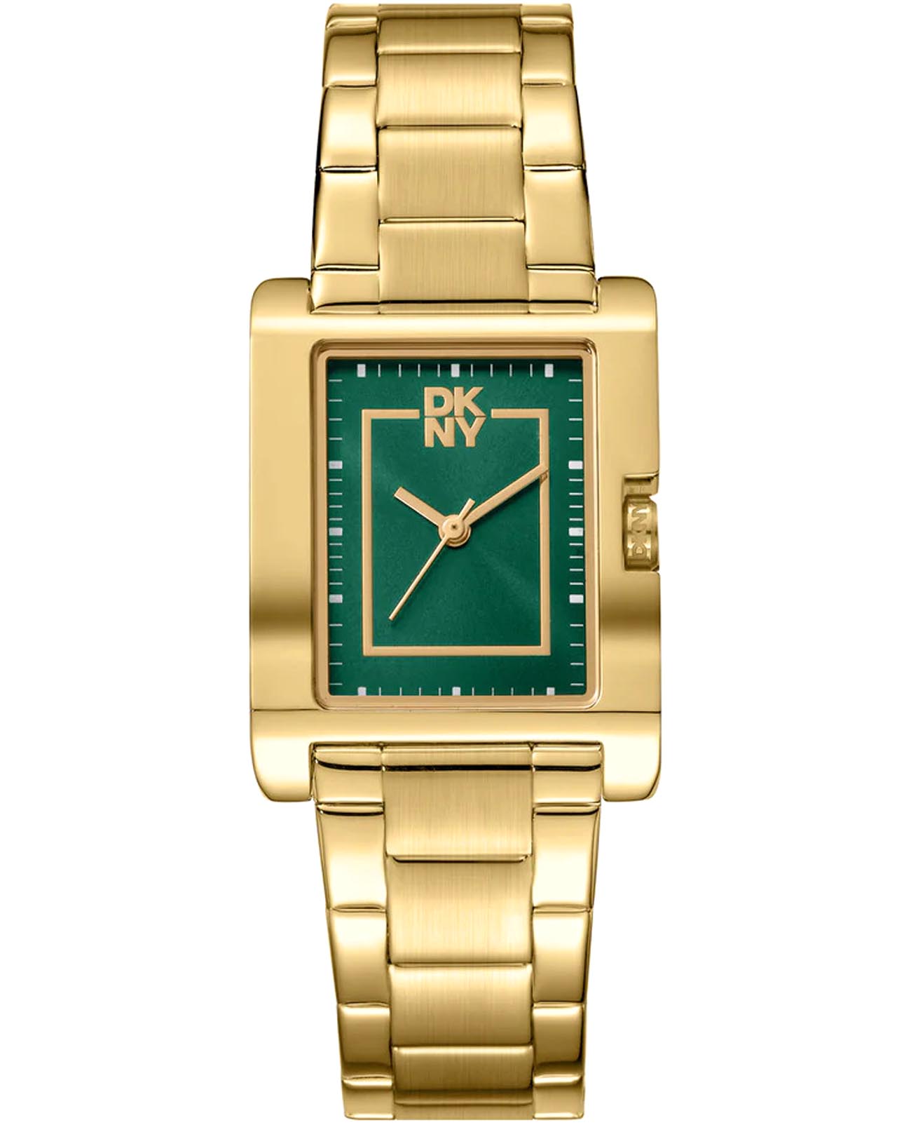 DKNY DKNY Westside Midi DK1L007M0065  DK1L007M0065 кварцевые женские часы зеленый циферблат, браслет нержавеющая сталь с ip-покрытием — вид спереди
