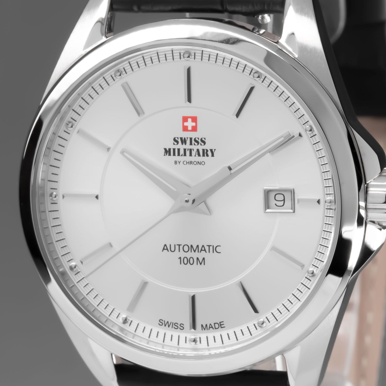 Swiss Military by Chrono Swiss Military by Chrono SMA34085.14,  швейцария мужские часы на браслете кожаный боковой вид