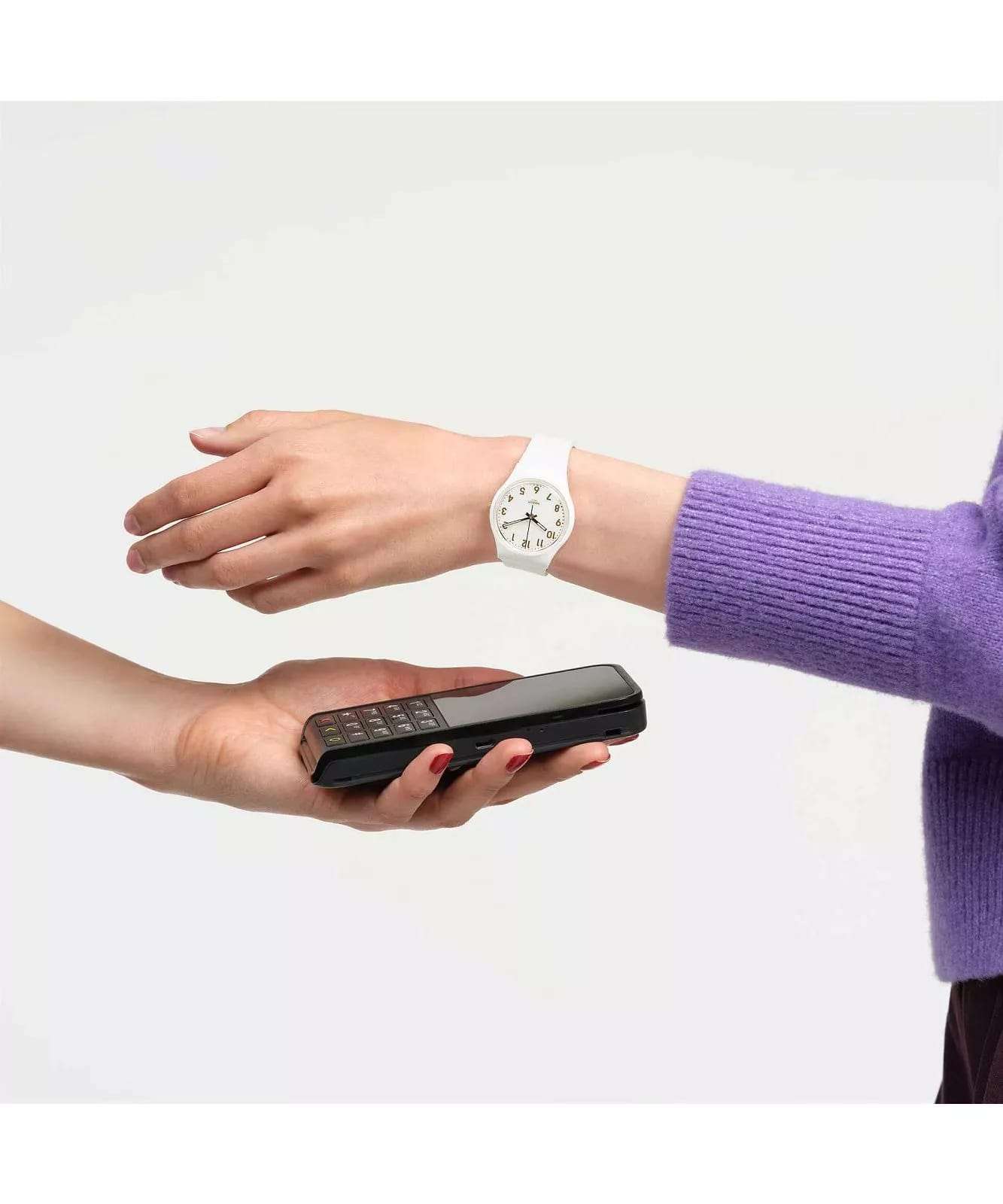 Swatch Swatch Gent Biosourced Swatch Pay! SO28W111-5300 , наручные женские часы фото под углом