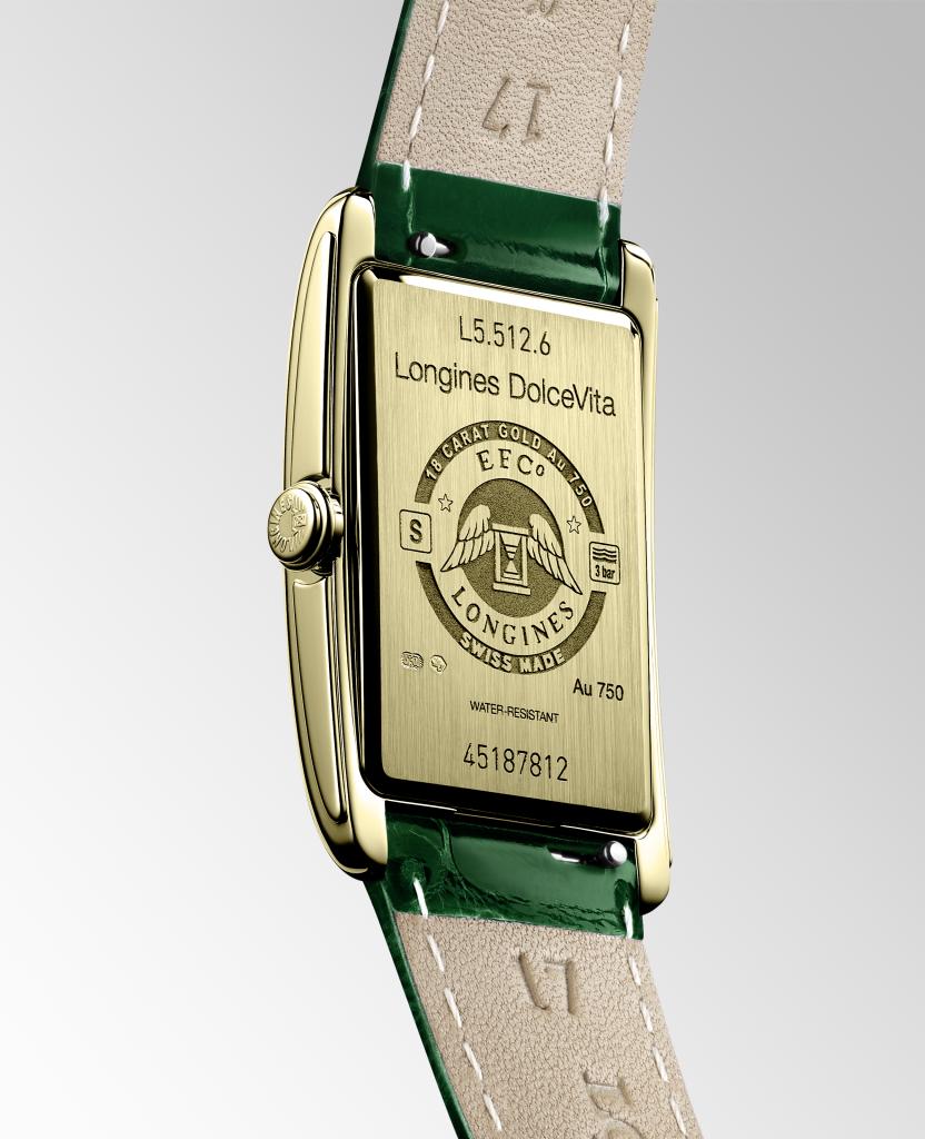 Longines Longines DolceVita L5.512.6.95.2 , dolcevita швейцария женские часы на браслете кожаный боковой вид