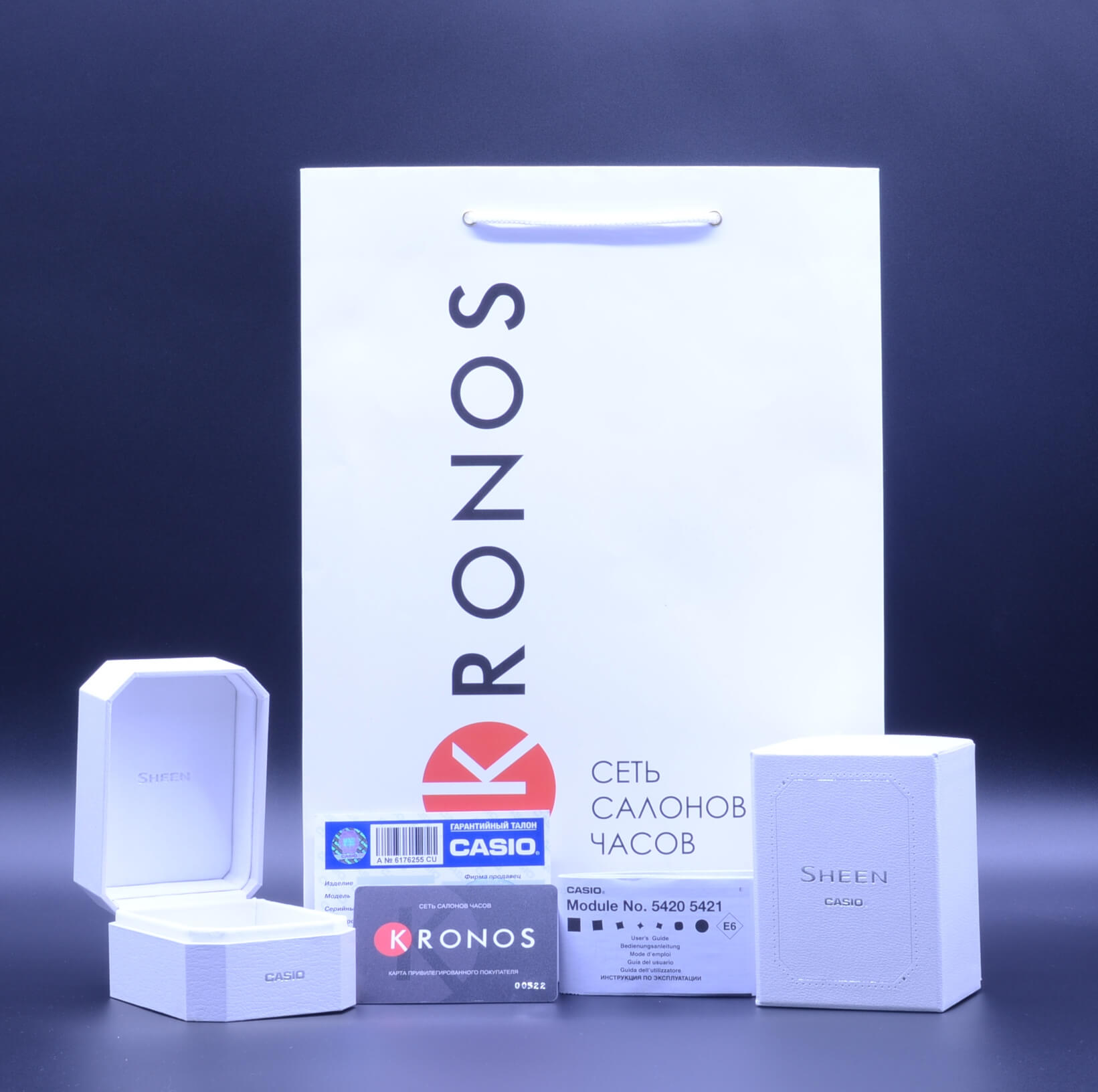 Casio Casio Sheen SHE-4540CGL-7AUDF  — детали корпуса и кожаный