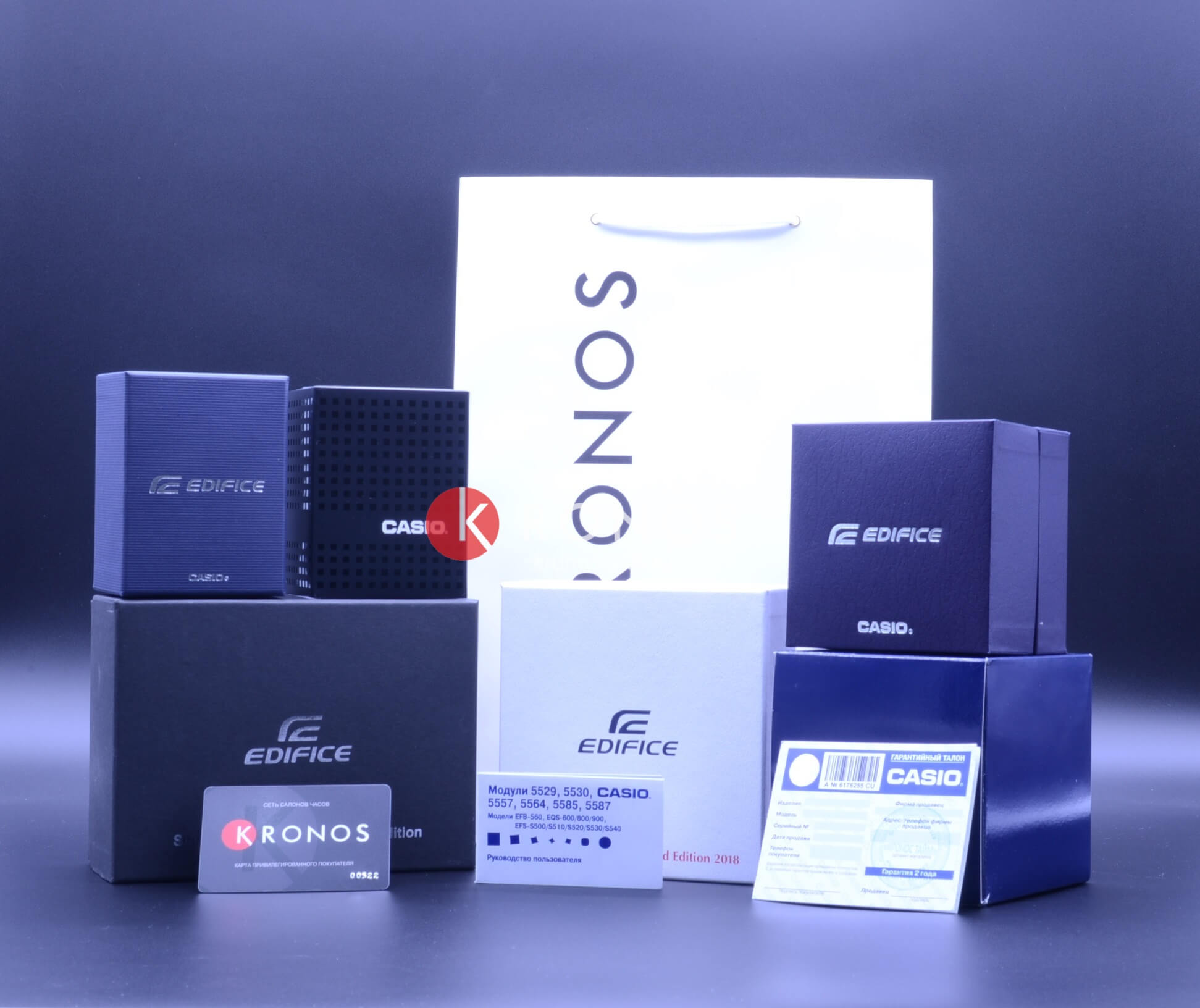 Оригинальные часы Casio Casio Edifice EFV-540DC-1AVUDF (EFV-540DC-1A) в фирменной упаковке от производителя