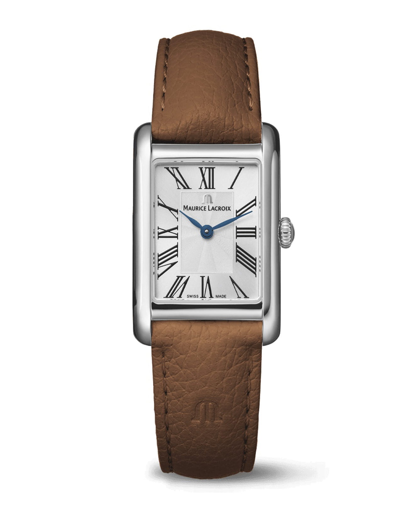 Maurice Lacroix Maurice Lacroix Fiaba Square FA1205-SS001-110-3  FA1205-SS001-110-3 кварцевые женские часы белый циферблат, браслет кожаный — вид спереди
