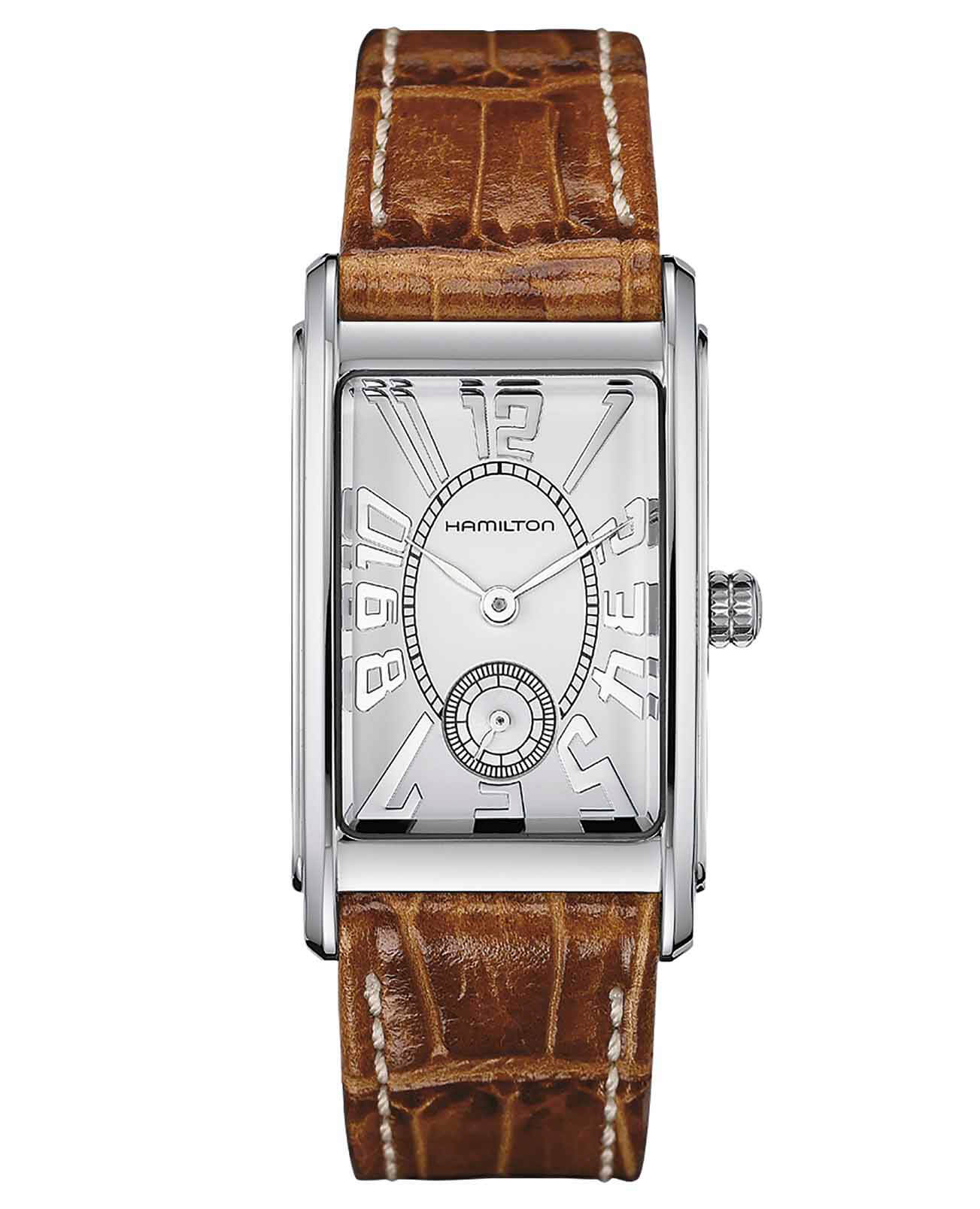 Hamilton Hamilton American Classic Ardmore Quartz H11411553  H11411553 кварцевые женские часы серебристый циферблат, браслет кожаный — вид спереди